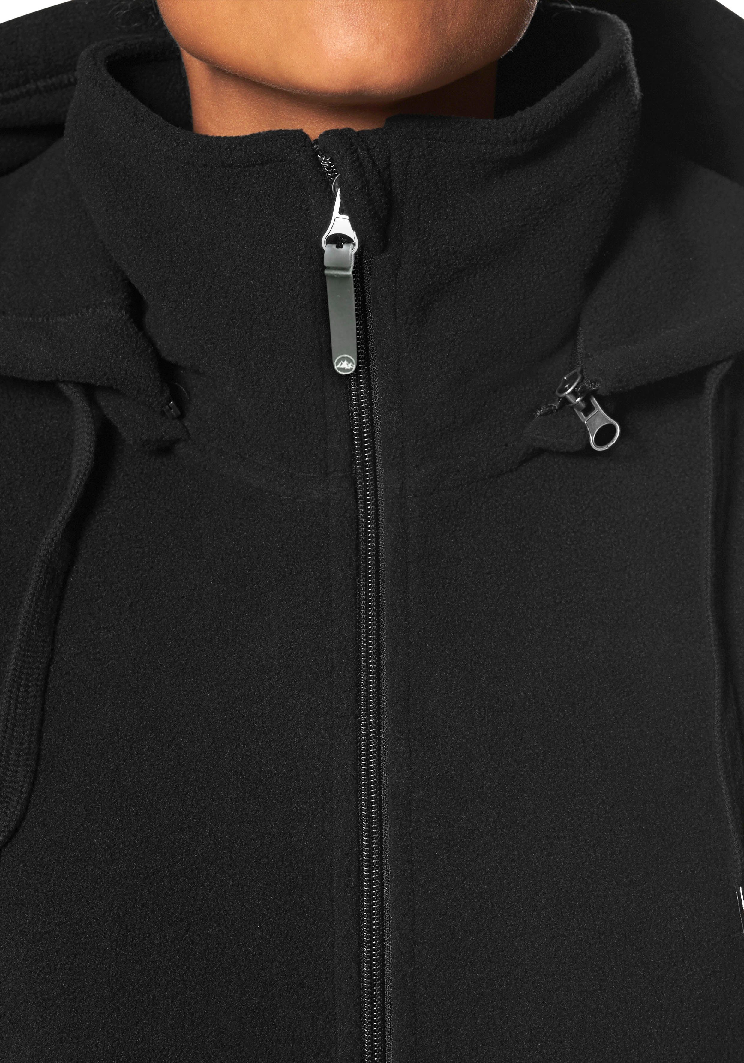 Polarino Fleecejack voor koude dagen, van fleece, sportieve stijl, ademend