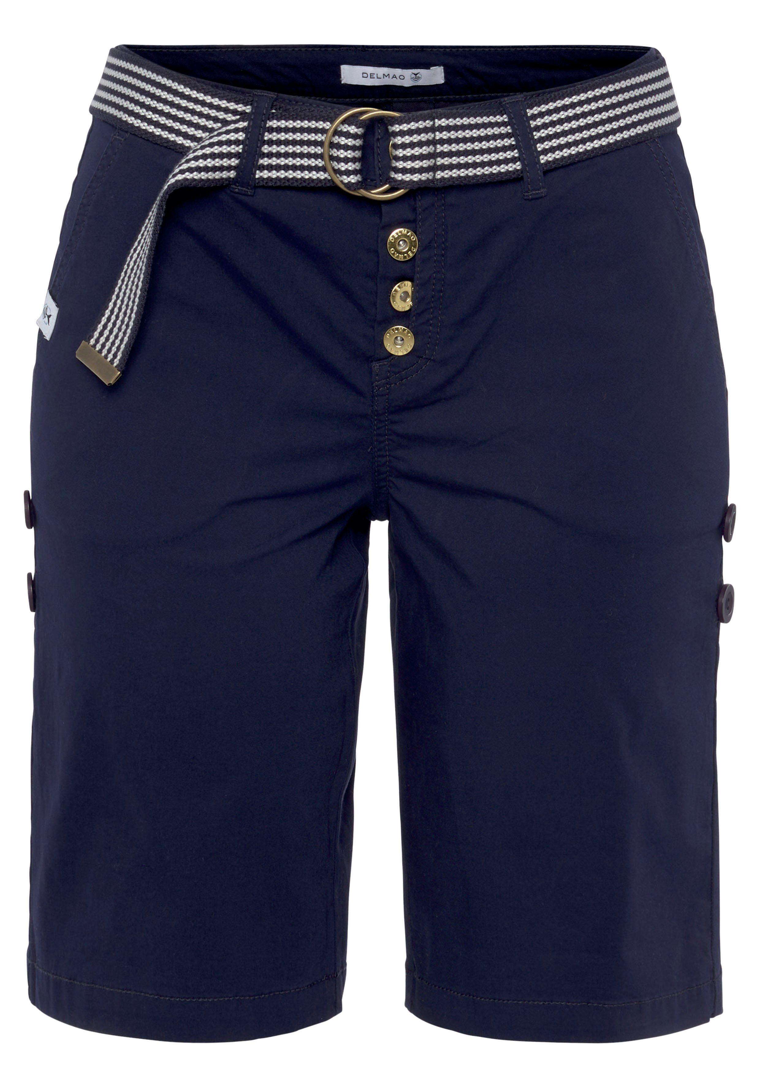 DELMAO Chino-short om op te rollen, met bijpassende riem