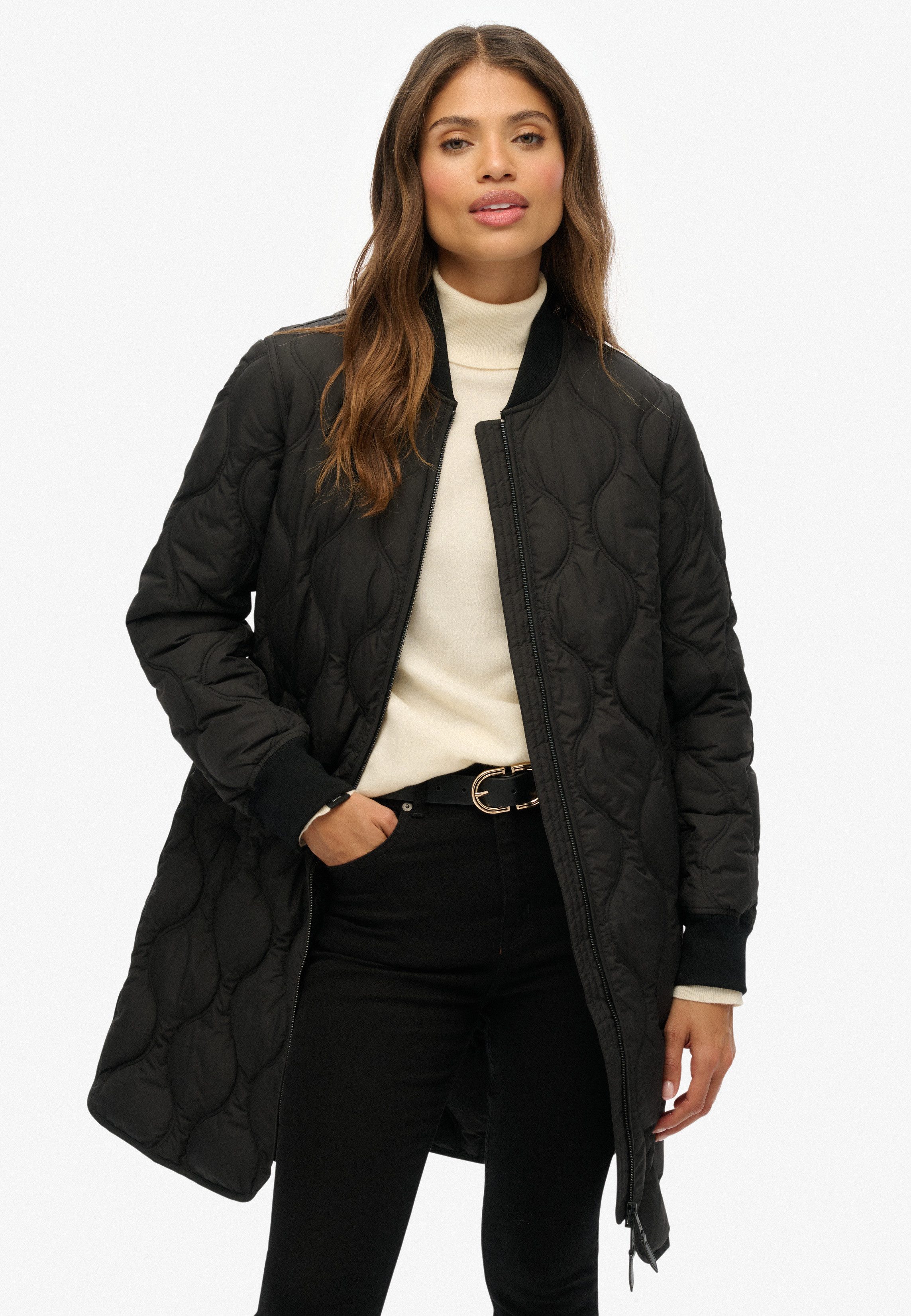 Superdry Gewatteerde jas LONG QUILTED LINER JACKET
