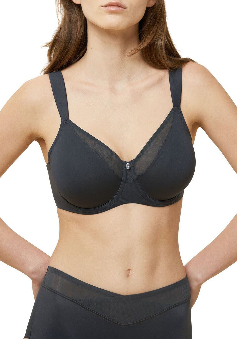 Triumph Minimizer-bh True Shape Sensation W01 maakt de borst optisch kleiner met een cupmaat (1-delig) dames minimizer bh's maat 70 C grijs
