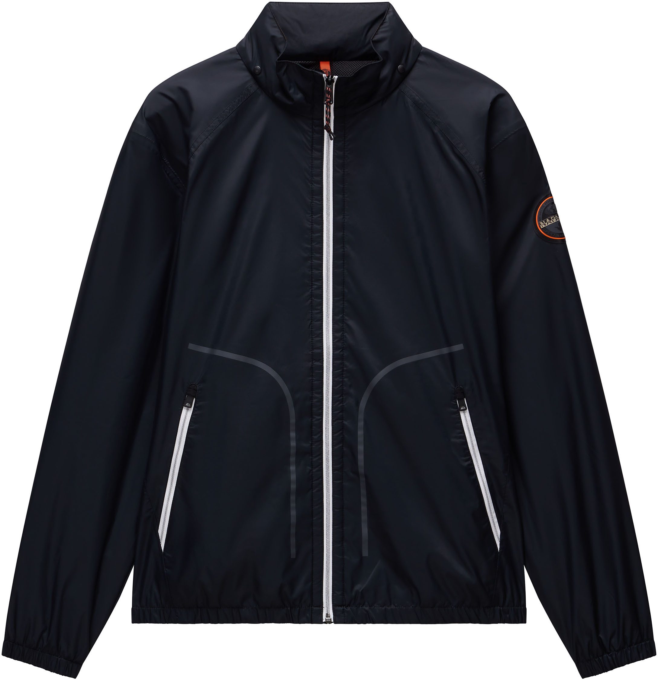 Napapijri Windbreaker A-CLOUDY 041 BLACK Met elastiek in de zoom, met staande kraag