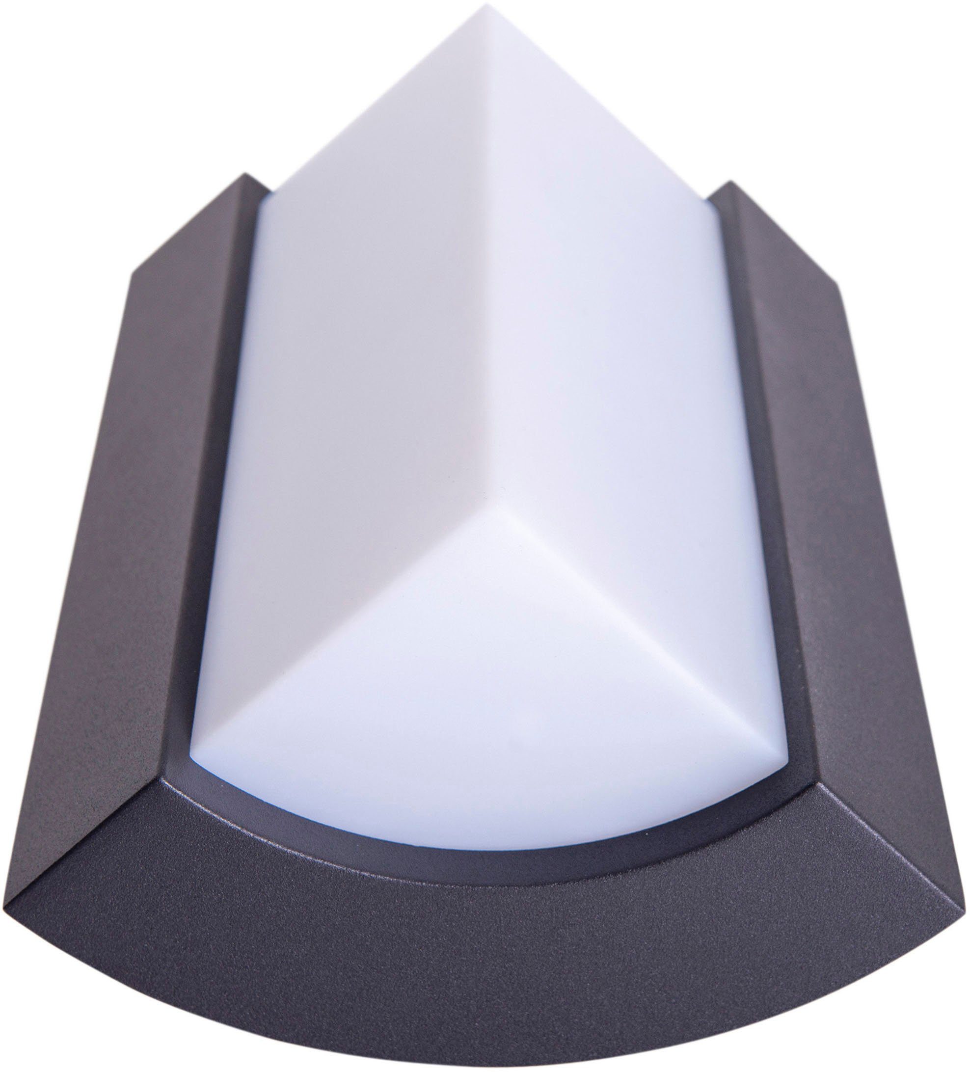näve Ledwandlamp voor buiten Rico Wandlamp, terras, antraciet, hoogte: 14,8 cm, led warmwit (1 stuk)