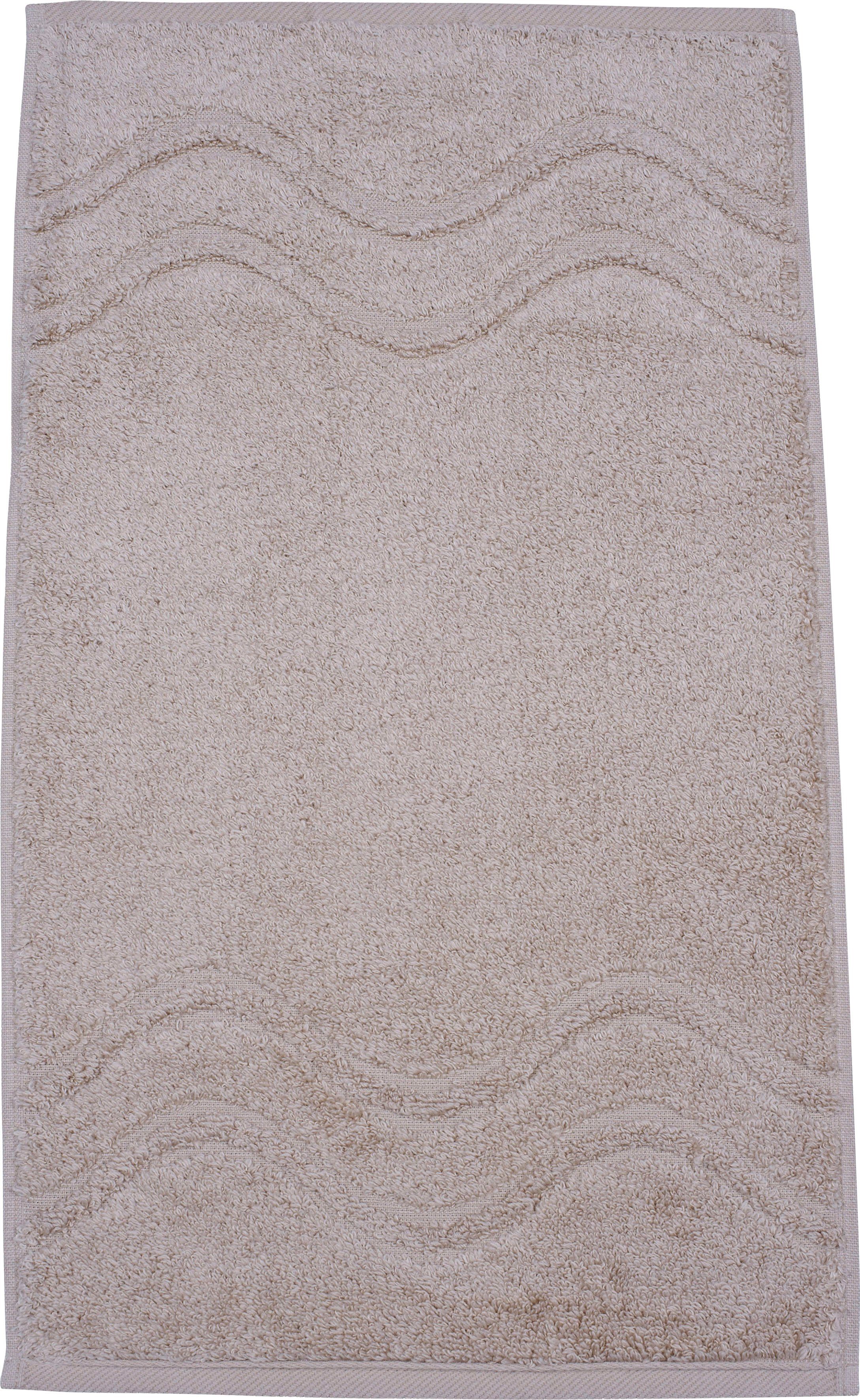 ROSS Gastendoek Cashmere feeling met golven-randdessin (6-delig)