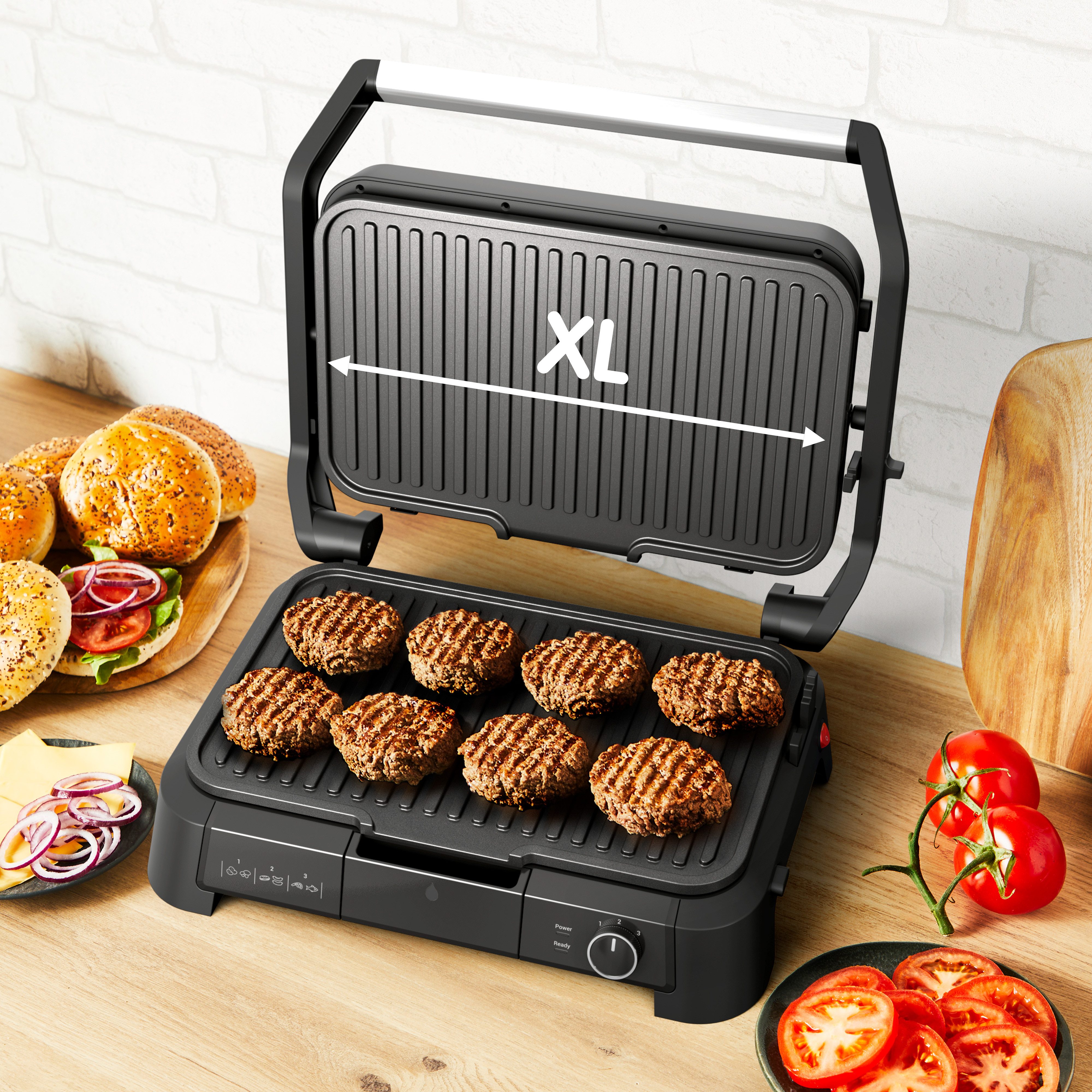 Tefal Contactgrill SuperGrill 3in1 XL, Grill, Barbeque-, Ofenposition, 3 Temperaturen
