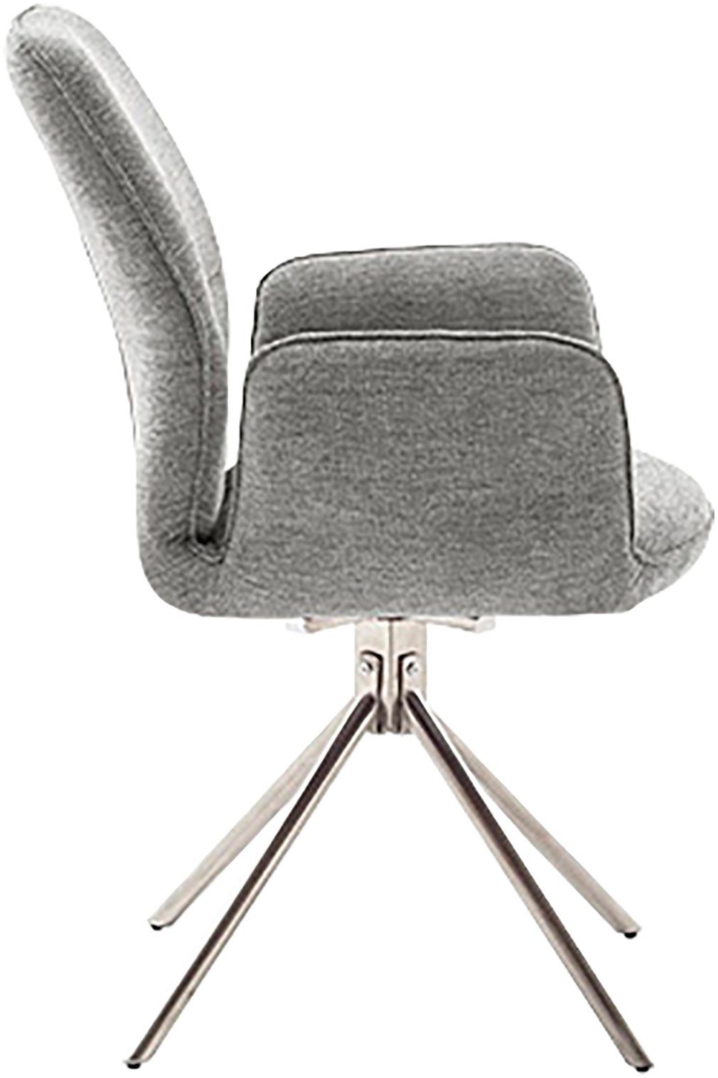 MCA furniture Eetkamerstoel Greyton (2-set), draaibaar 180°, belastbaarheid 120 kg, zithoogte ca. 50 cm