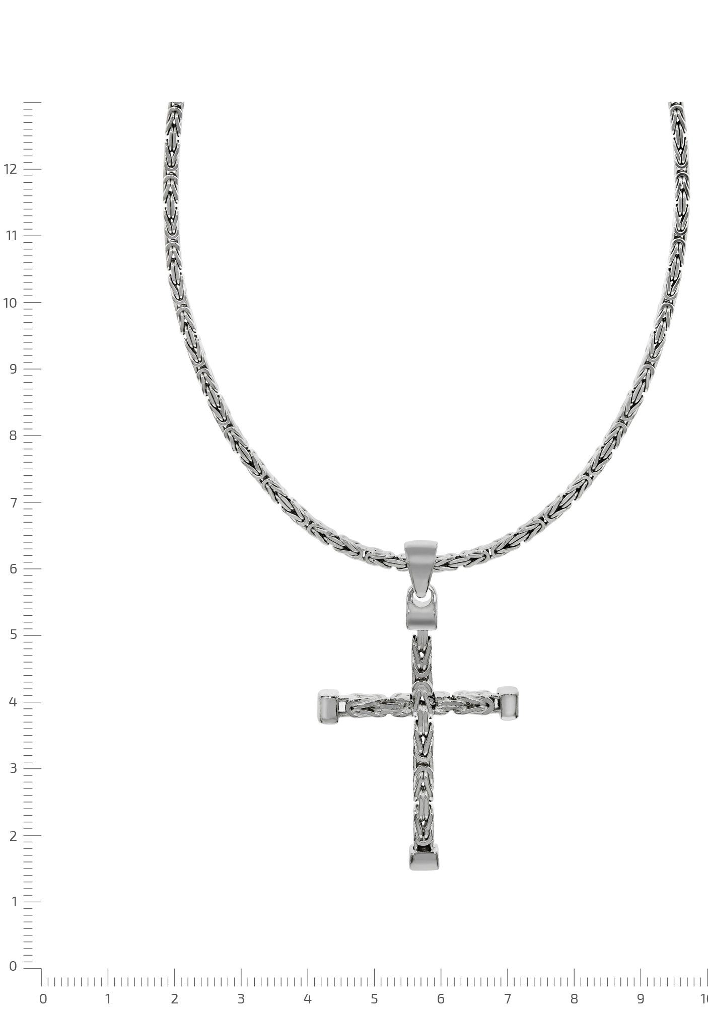 Firetti Ketting met hanger Sieraad cadeau zilver 925 halssieraad halsketting 4-kant koningketting