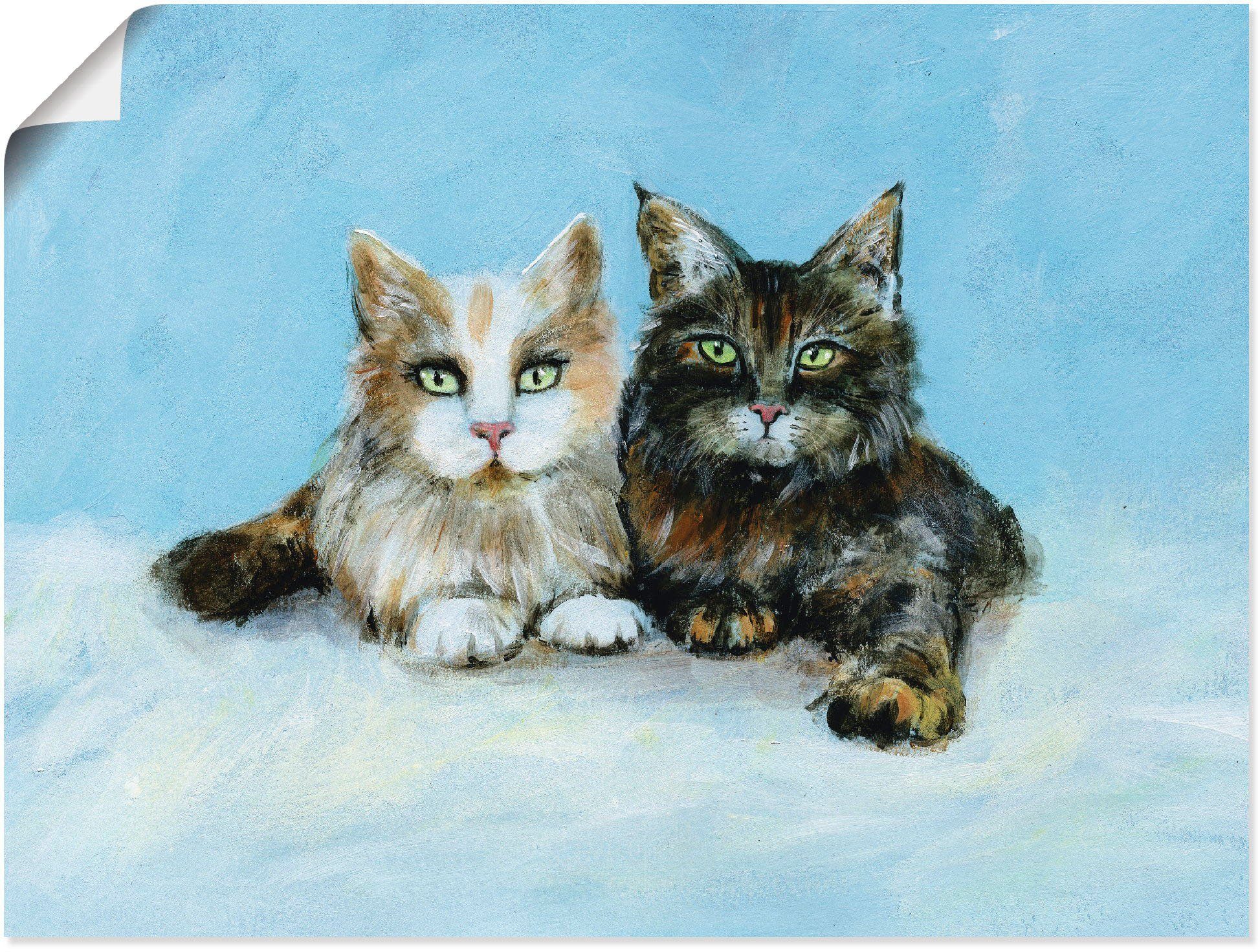 Artland Artprint Jonge Maine-Coon katten in vele afmetingen & productsoorten -artprint op linnen, poster, muursticker / wandfolie ook geschikt voor de badkamer (1 stuk)