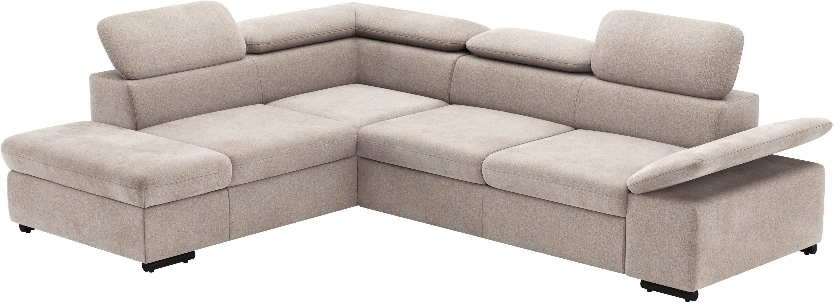 sit&more Hoekbank Alcudia L-vorm met armverstelling, optionele hoofdeindverstelling en bedfunctie