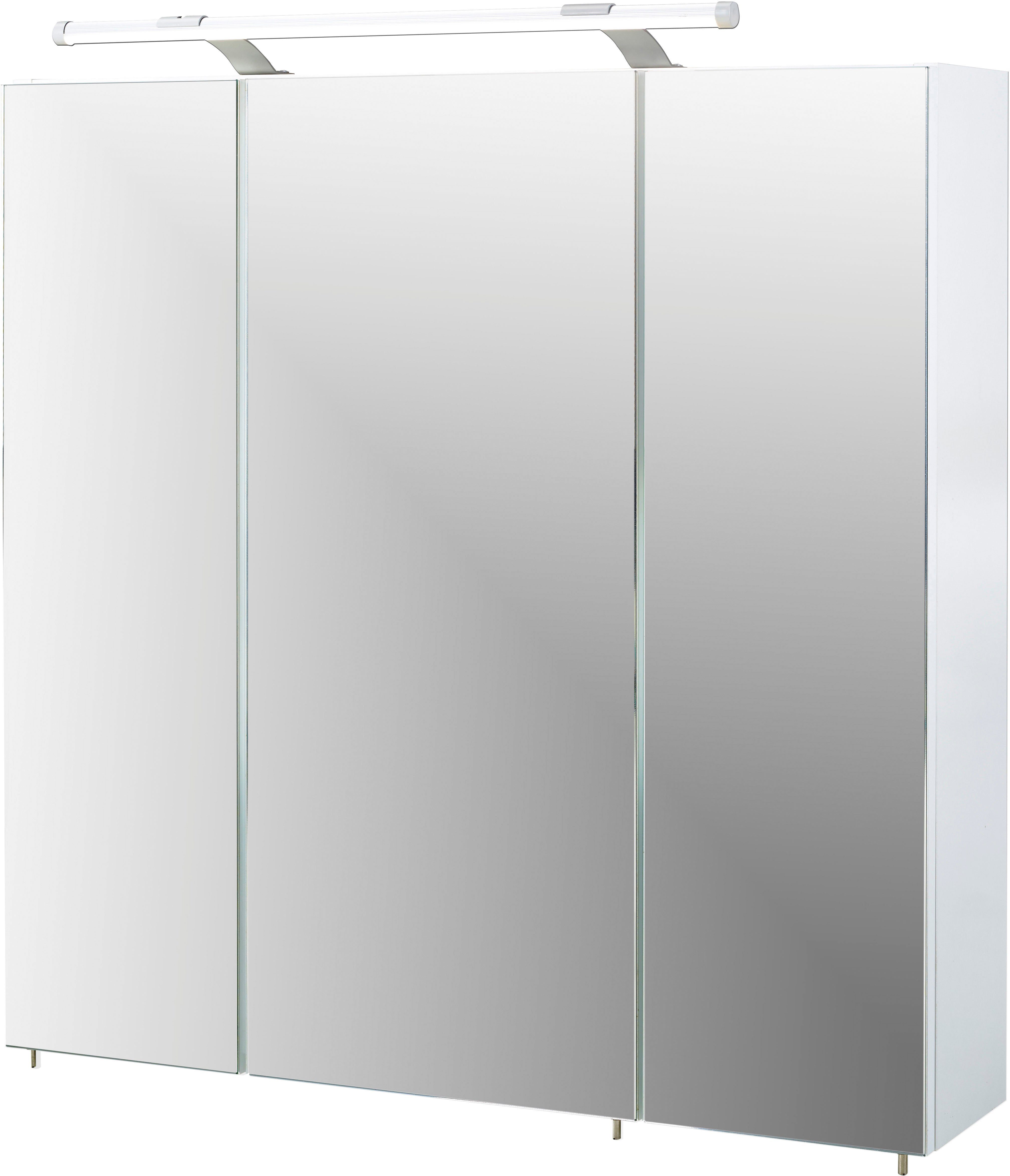 Schildmeyer Spiegelkast Dorina, met in hoogte verstelbare glazen planken Made in Germany spiegels & verlichting maat 70 cm x 71 cm x 16 cm wit