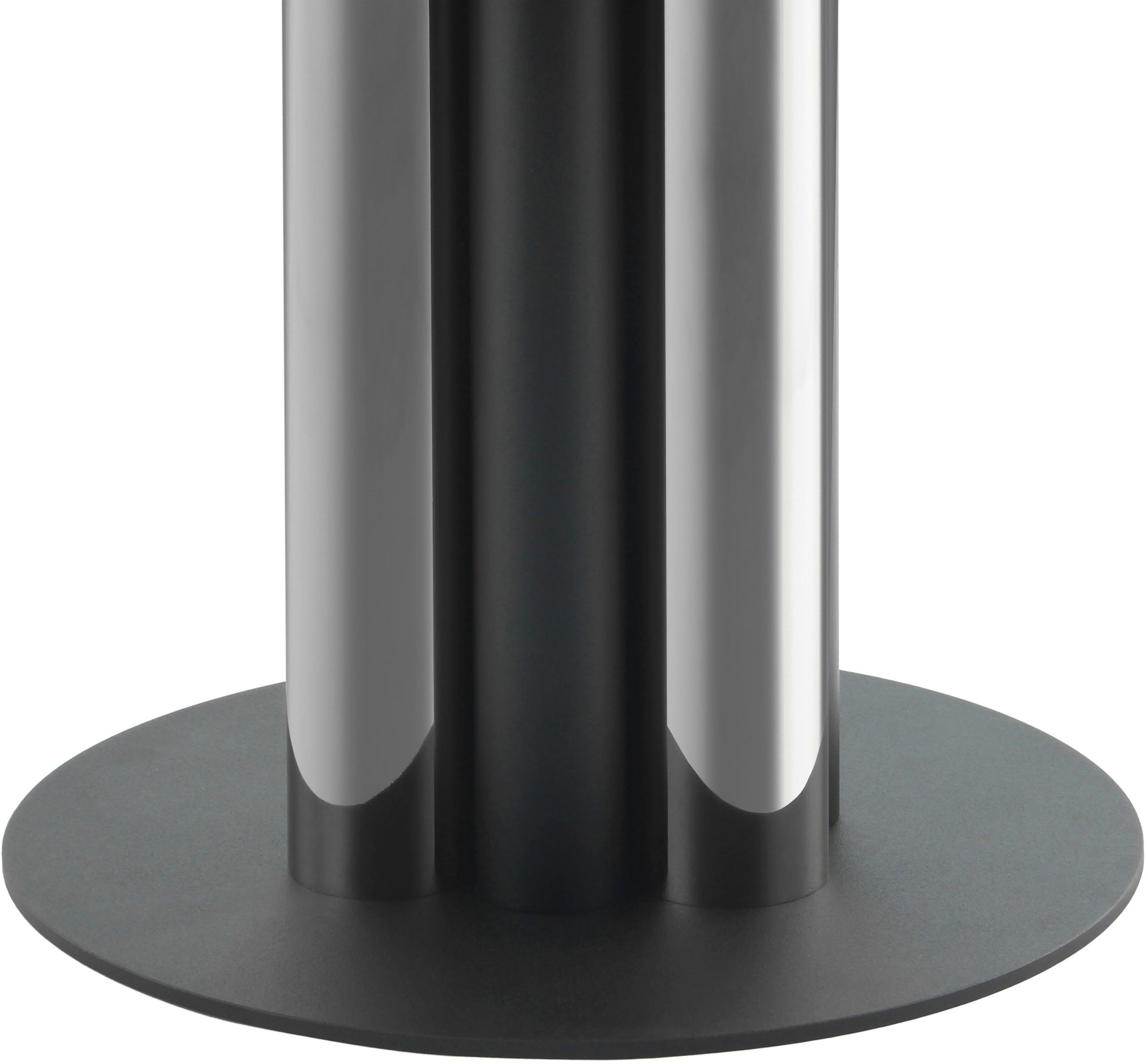 Kayoom Bijzettafel Ontario 225, ronde glasplaat van veiligheidsglas, 100% roestvrijstaal (1 stuk)
