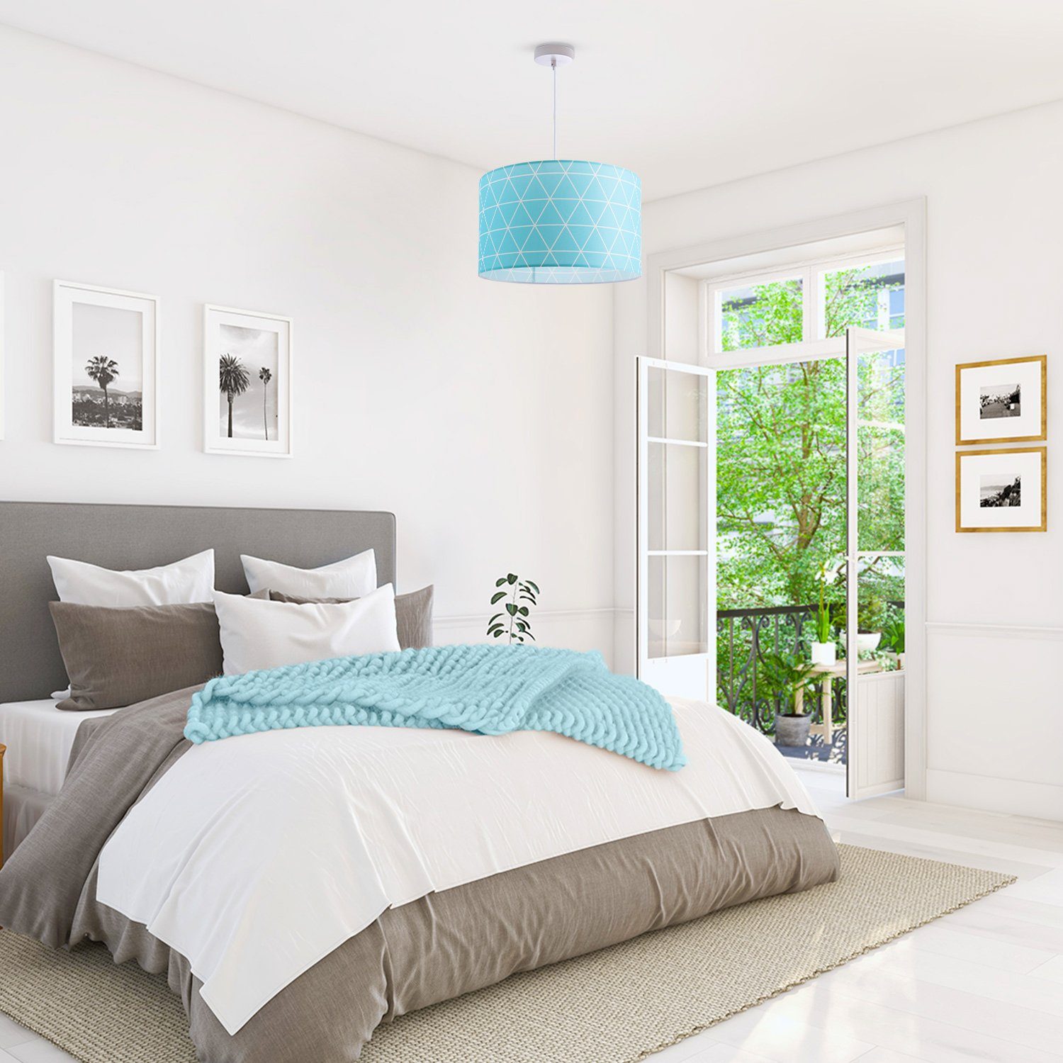 Paco Home Hanglamp Stella 401 Plafondlamp woonkamer slaapkamer hanglamp Scandi ruiten E27