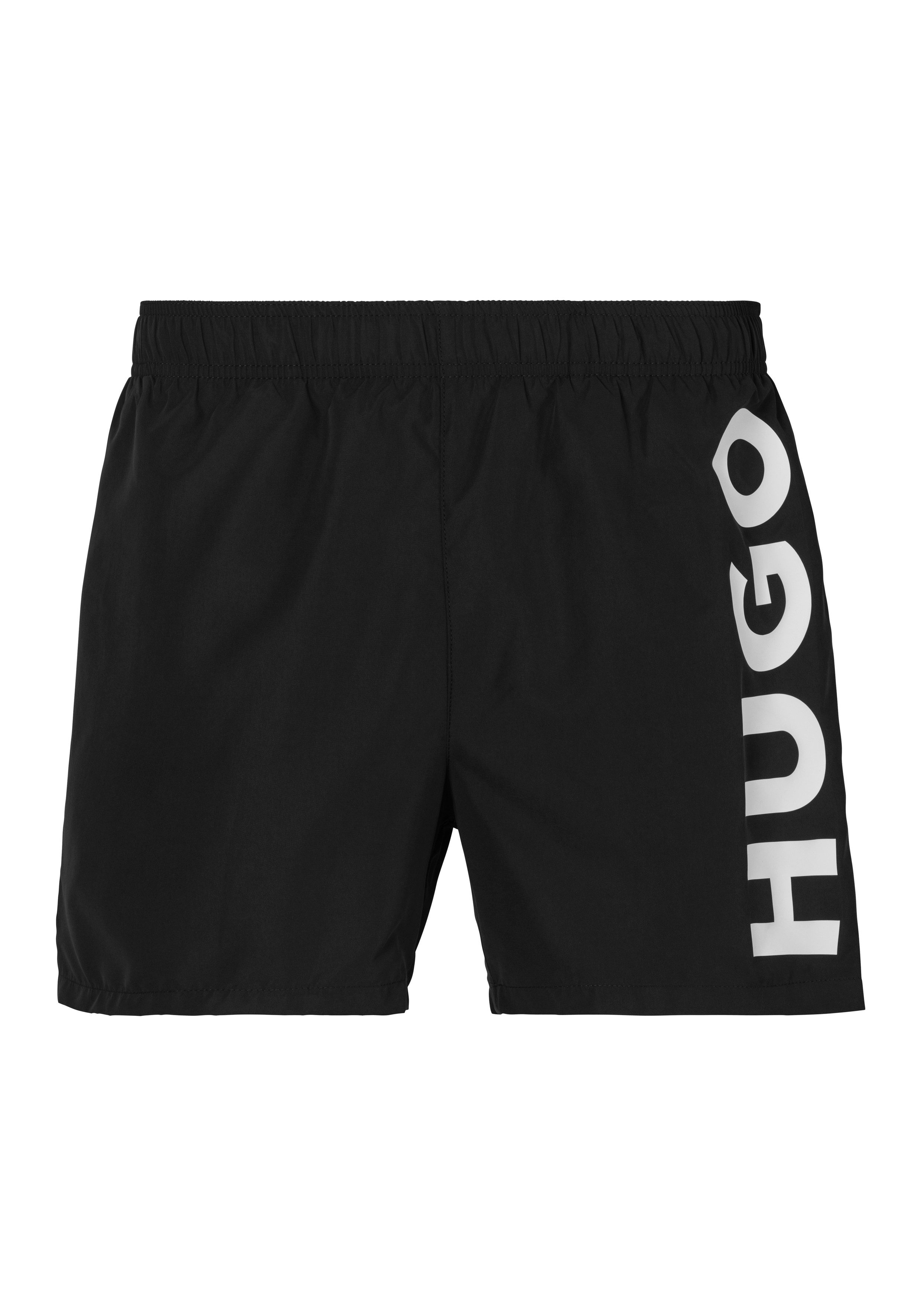 HUGO underwear Zwemshort ABAS zijwaarts met grote hugo logo-print