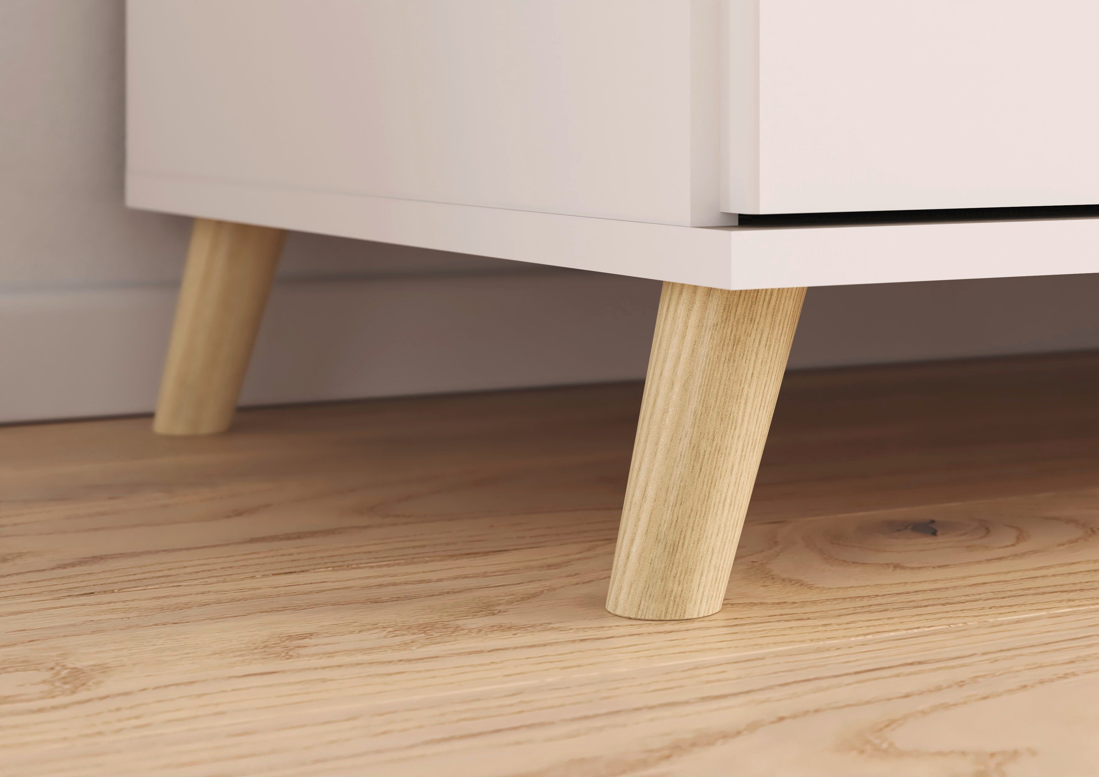 rauch Kledingkast Ottos Choice Skandi Kinderkamer Bestseller Slaapkamerkast FALUN in moderne scandi-look, poten/handgrepen eiken massief made in germany