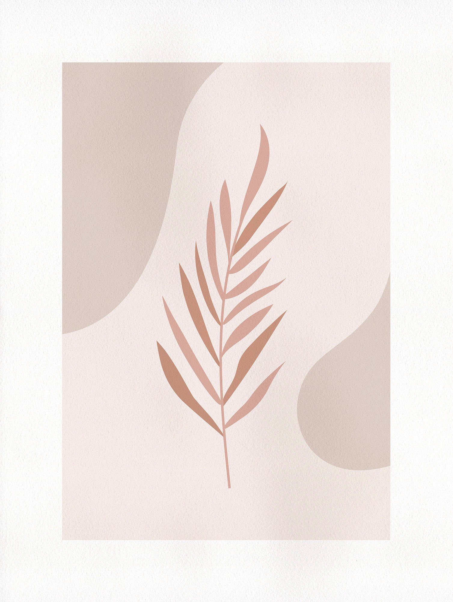 Komar Wanddecoratie Gentle Desert Wanddecoratie - zonder lijst (1 stuk) foto schilderijen maat 30 cm x 40 cm roze