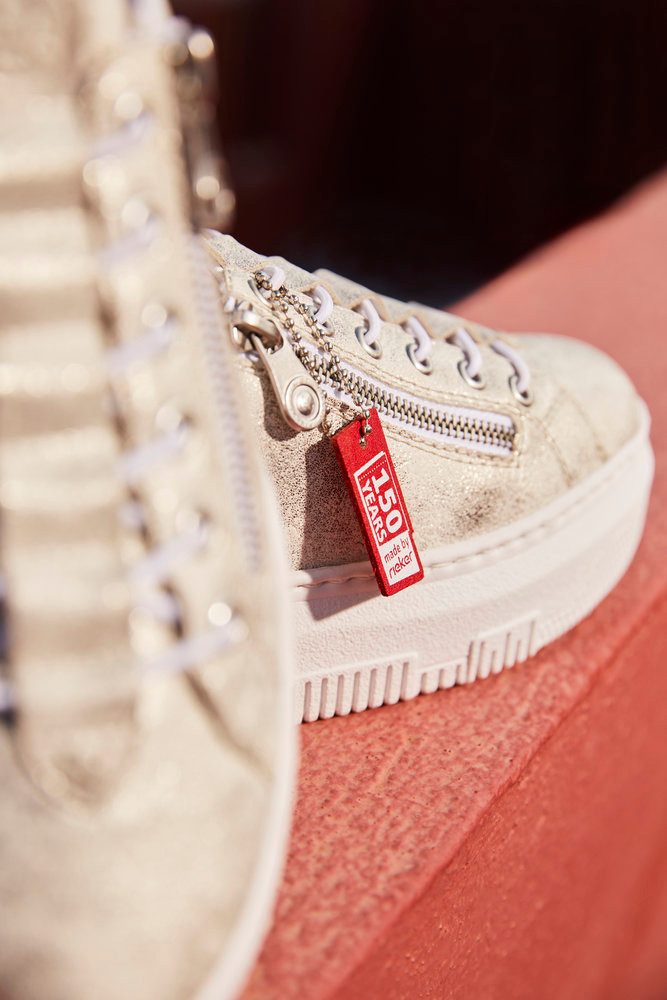 Rieker Plateausneakers Sneaker, slip-on sneaker, slipper met schachtvoering