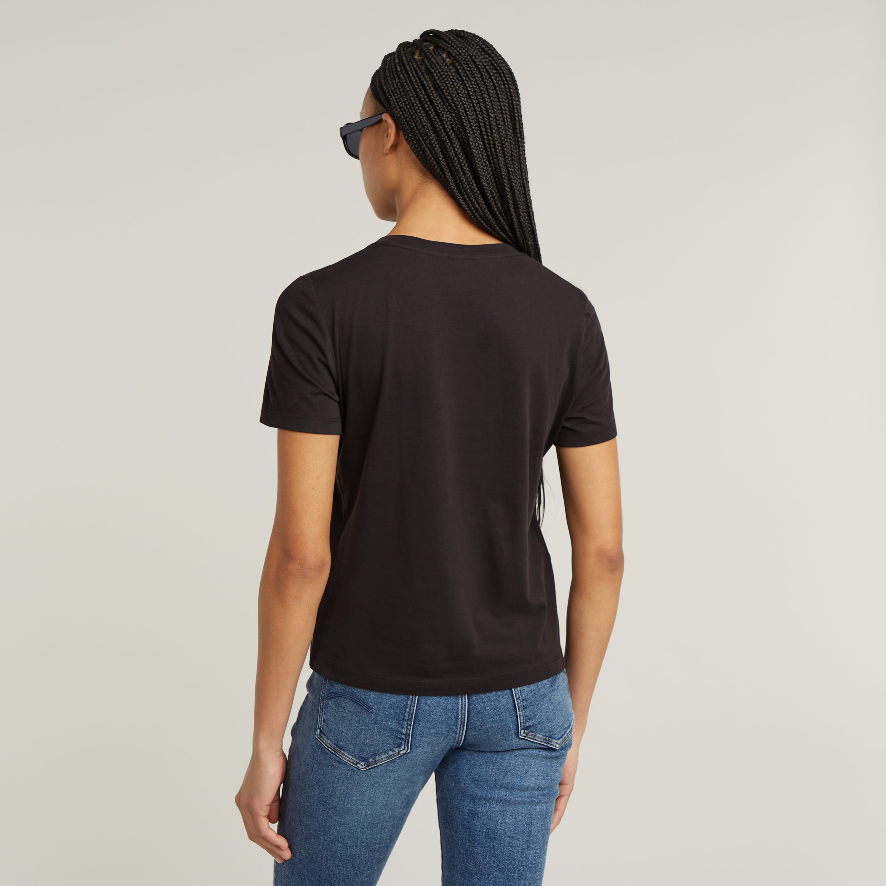 G-Star RAW T-shirt G-Script Shiny R met ton-in-ton opdruk