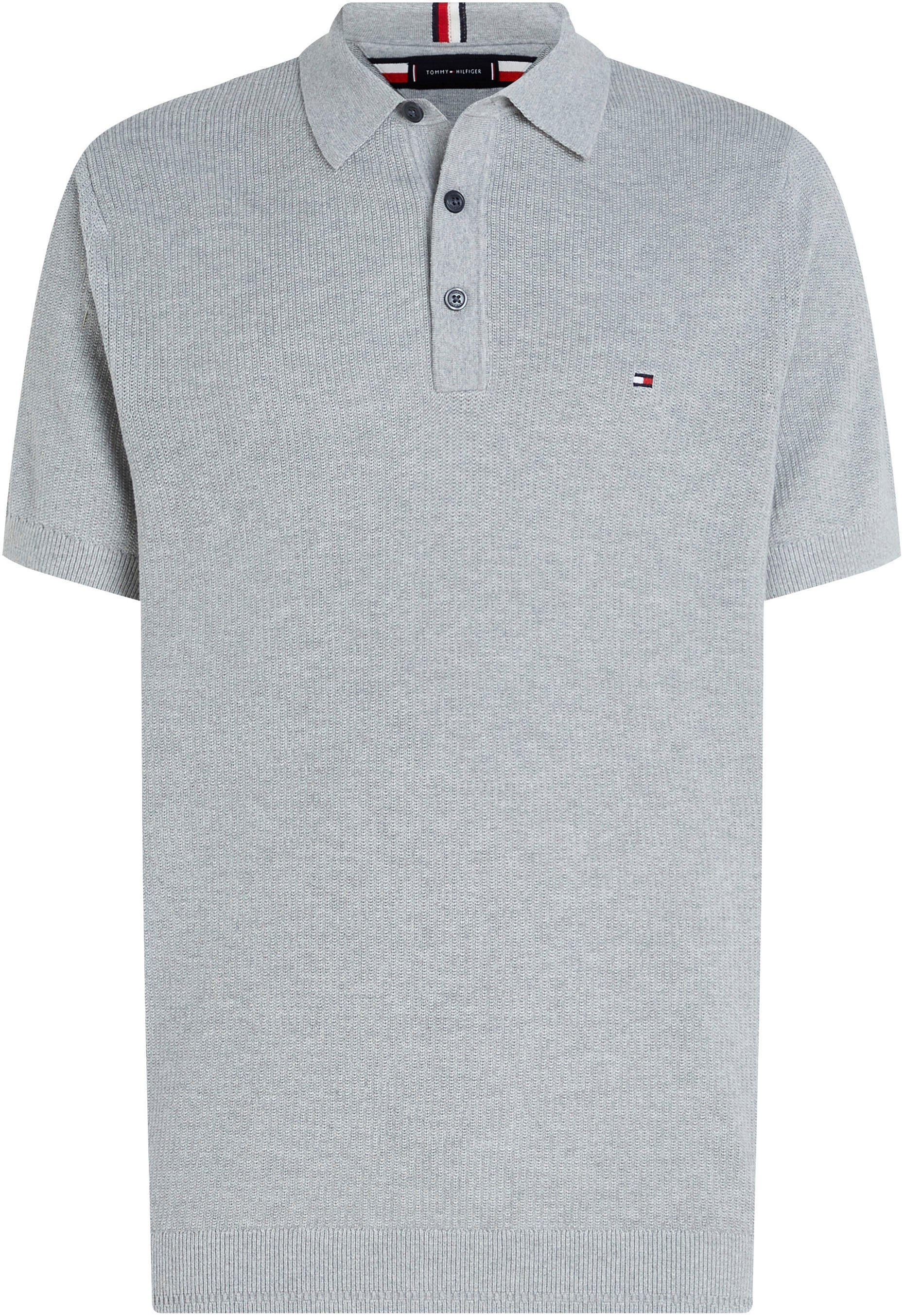 Tommy Hilfiger Poloshirt CHAIN RIDGE STRUCTURE SS POLO met logoborduursel op borsthoogte