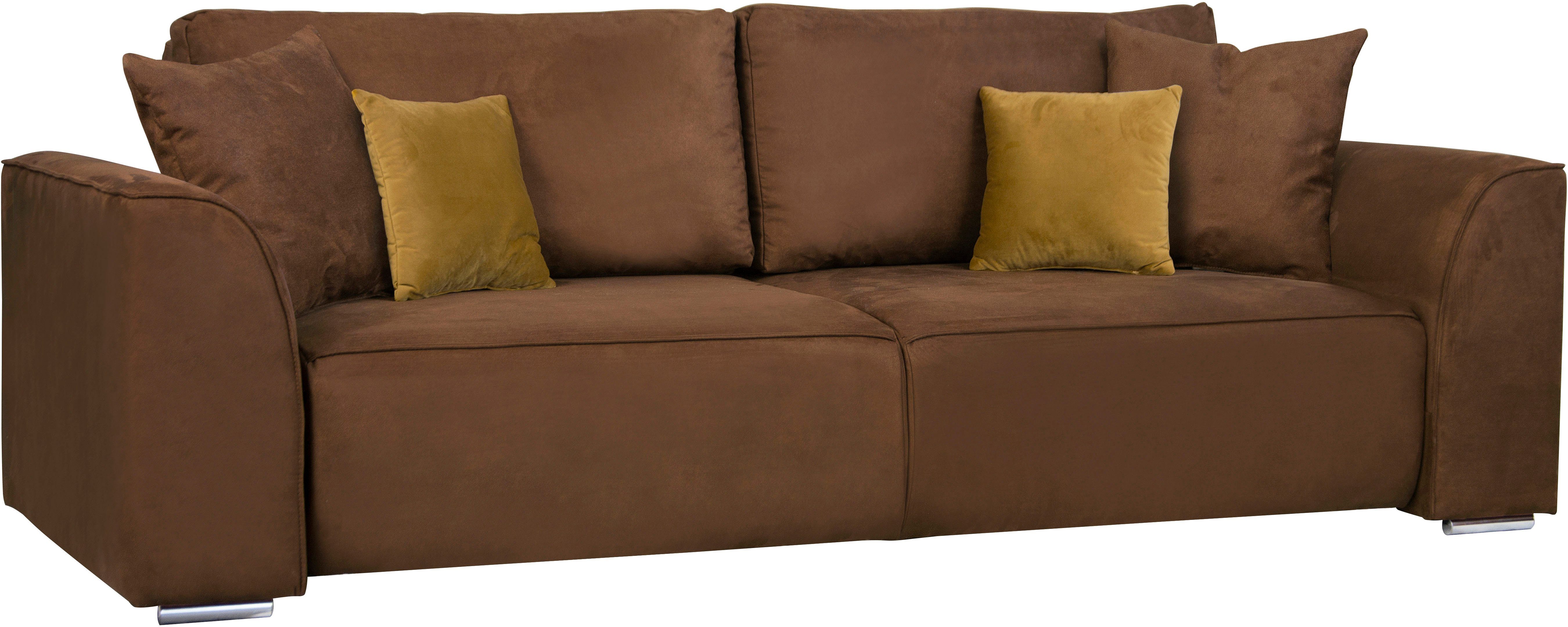 INOSIGN 3-zitsbank BEATRICE optionele slaapbank met bedlade, B/D/H 250/107/92 cm