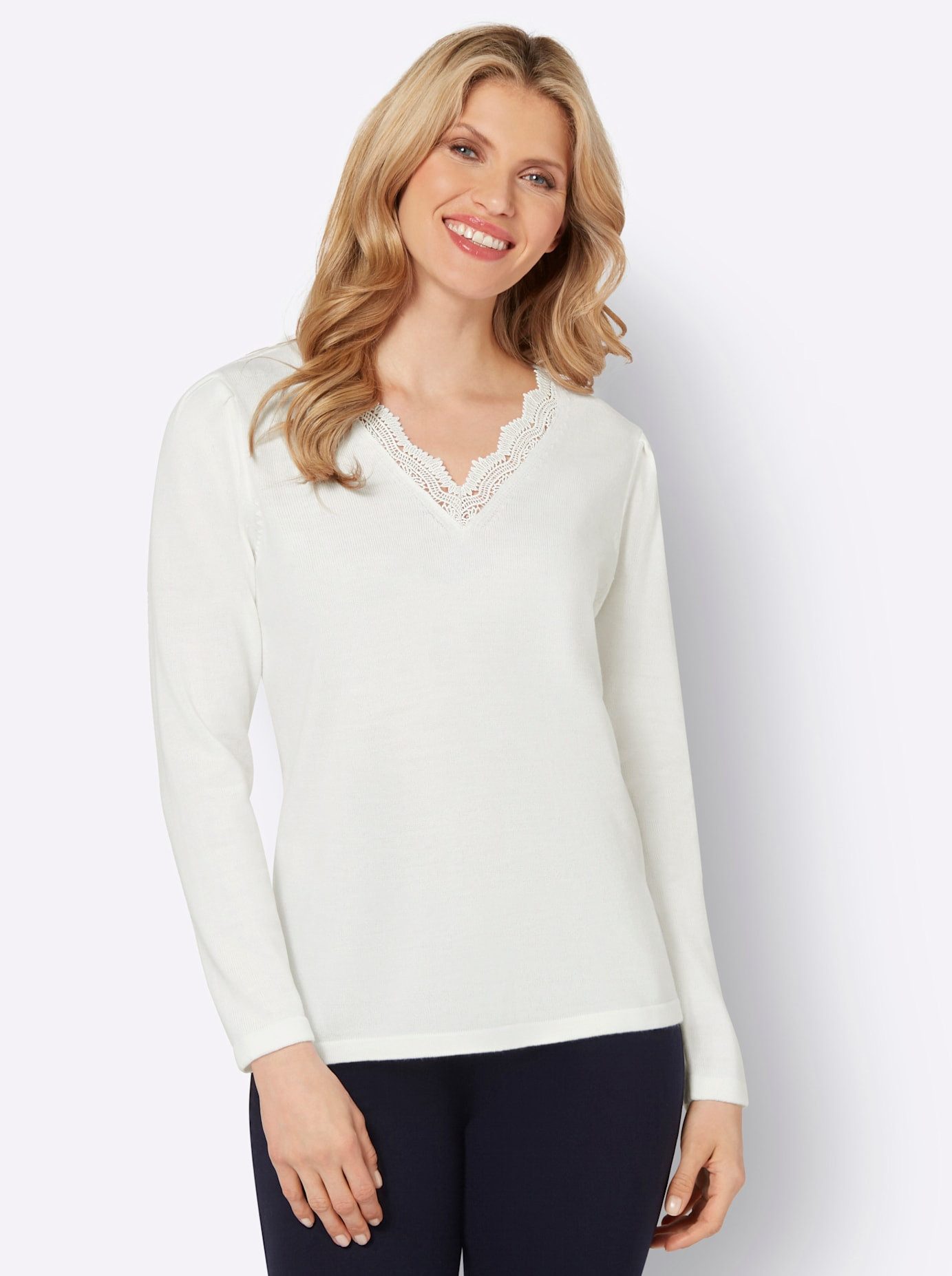 Classic Basics Trui met V-hals