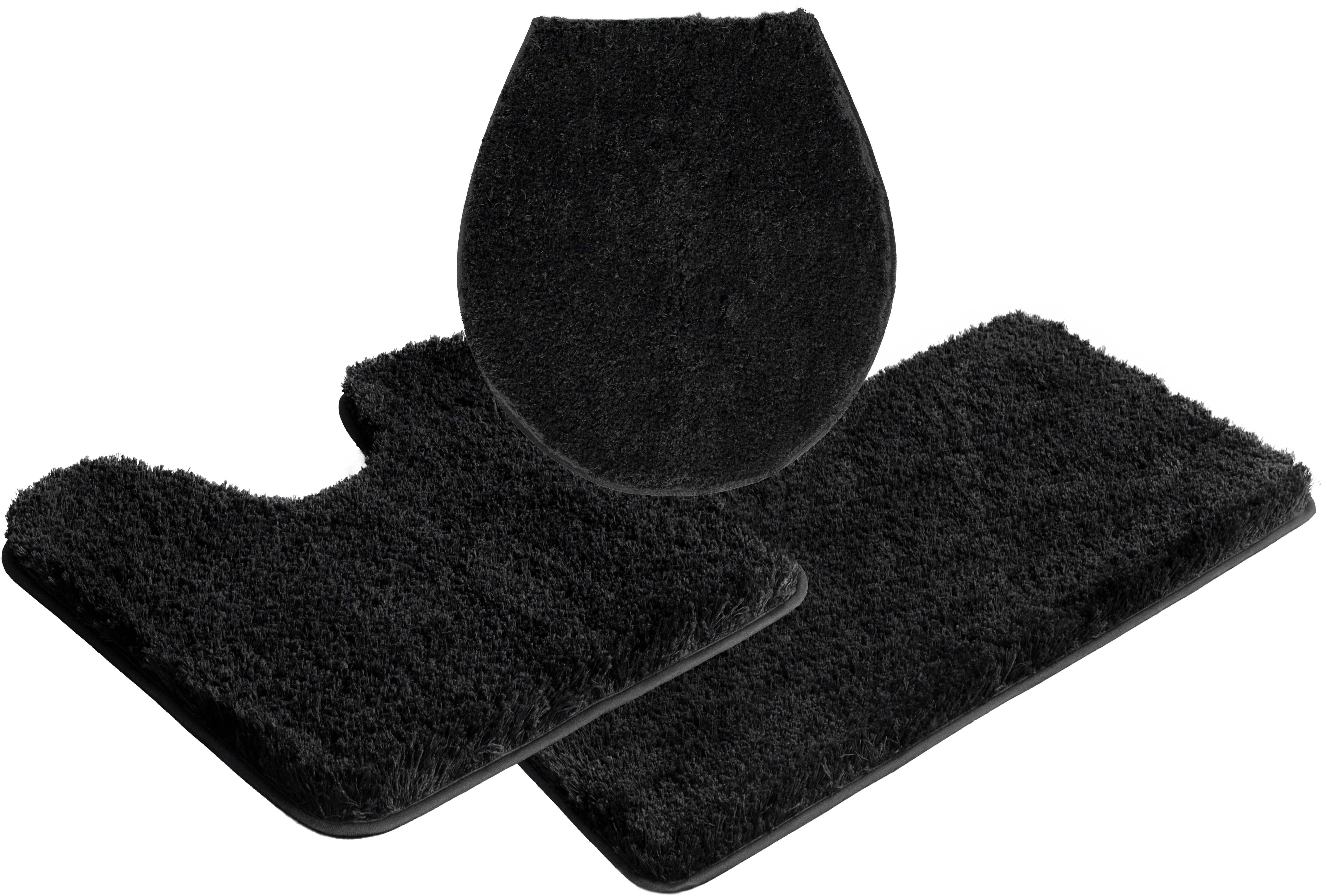 Möve Badmat Superwuschel, badmat, badkamer tapijt Microvezel badmat, badtapijt, rechthoekig, rond & als 3-delige set badmatten maat 3-delige set voor