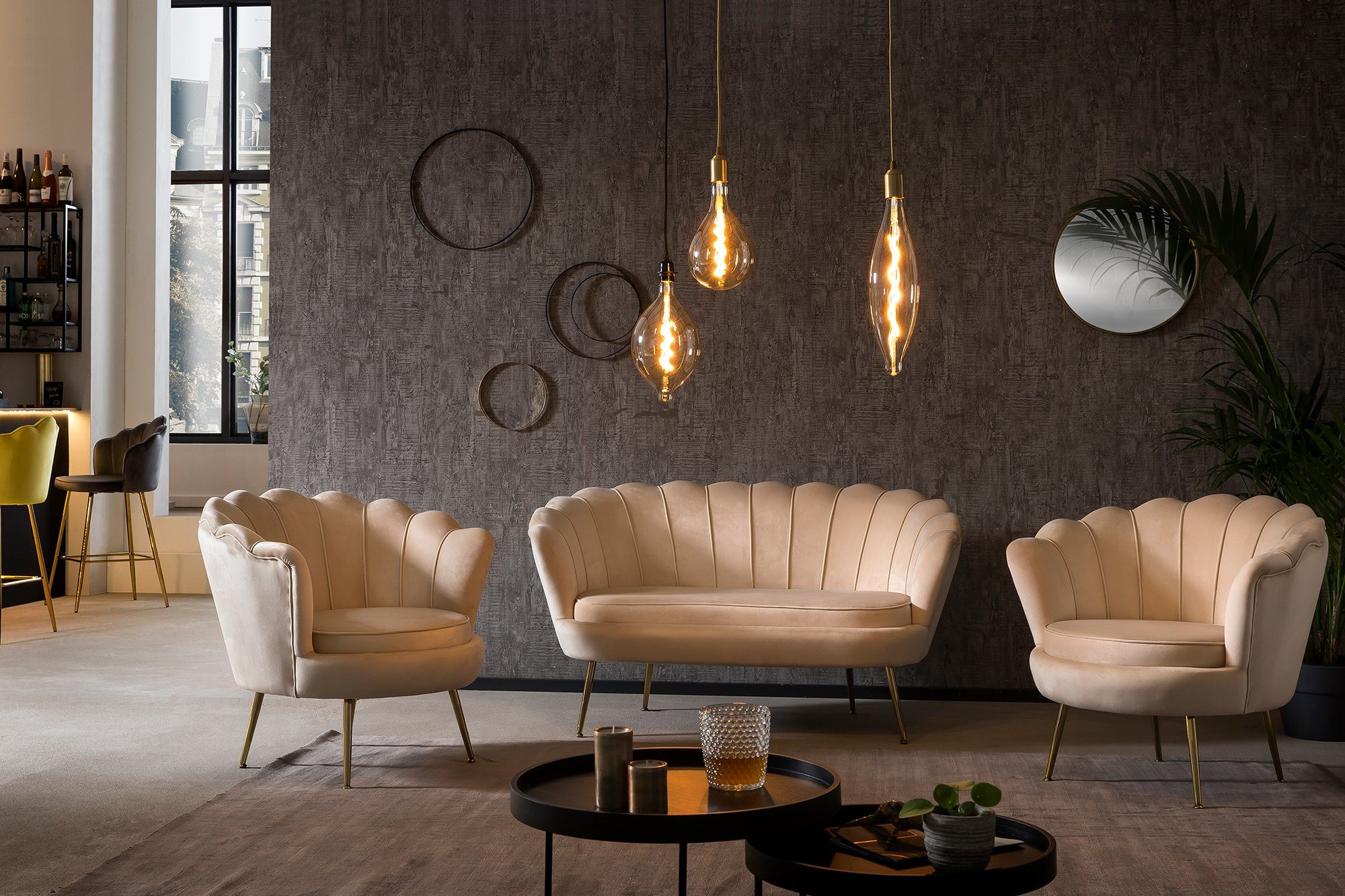 SalesFever Loungestoel Clam opvallend schelpdesign