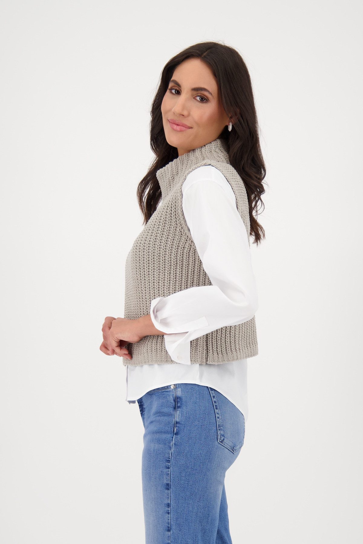 Monari Slip-over Pullunder Basic Chenille
