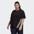 adidas performance t-shirt train icons 3-stripes – grote maten zwart