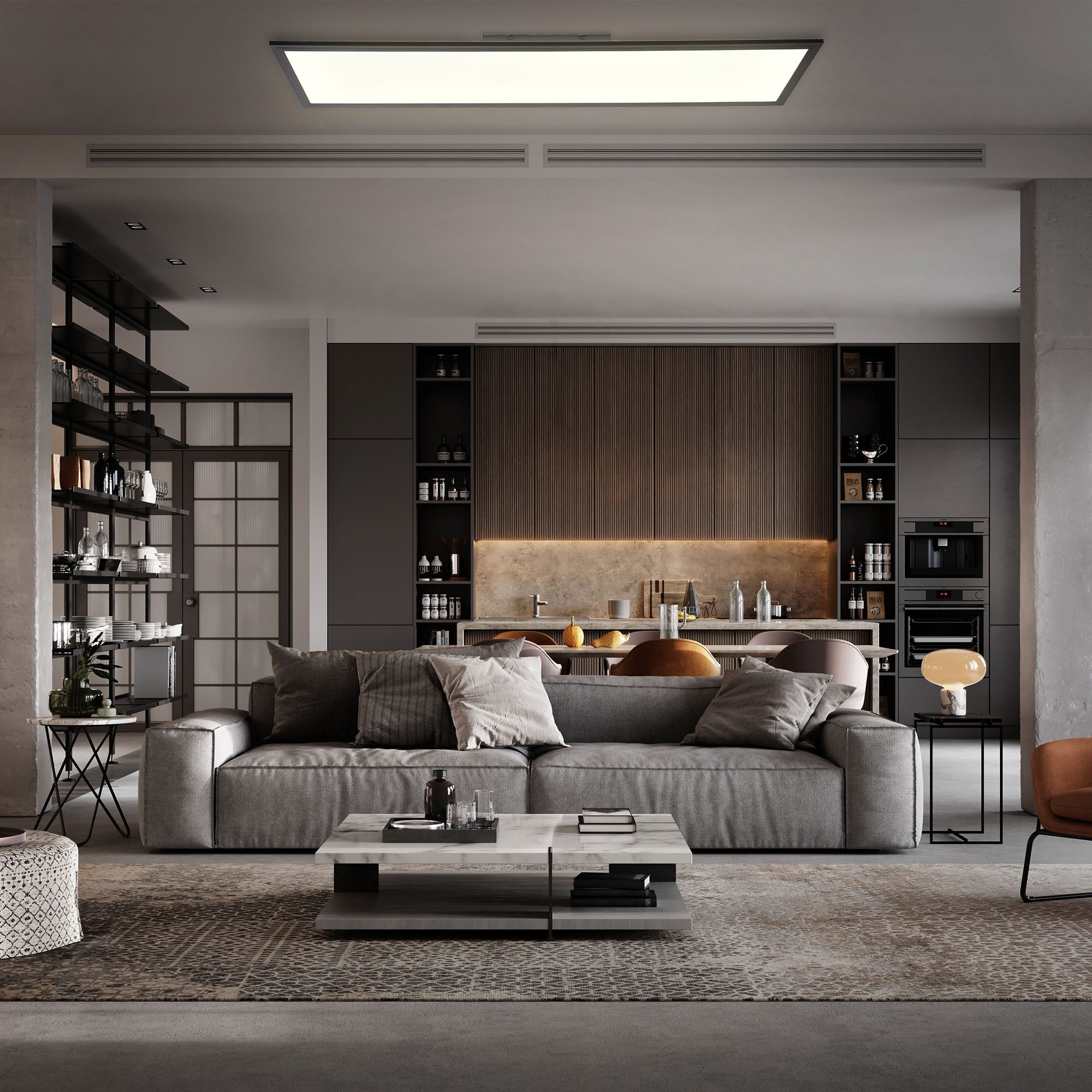 B.K.Licht Led-plafondlamp BKL1498 CCT plafondlamp met afstandsbediening, ultra dun, LED paneel