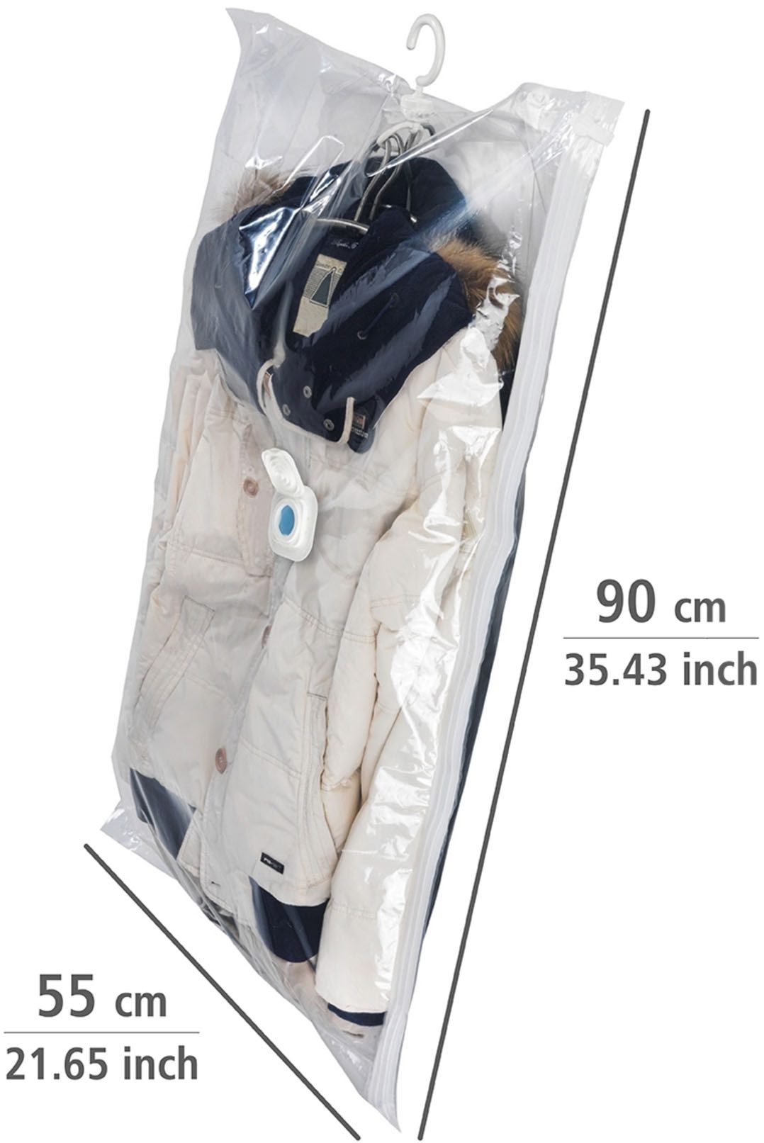 WENKO Kledinghoes Vacuüm mt. L (set, 2 stuks)