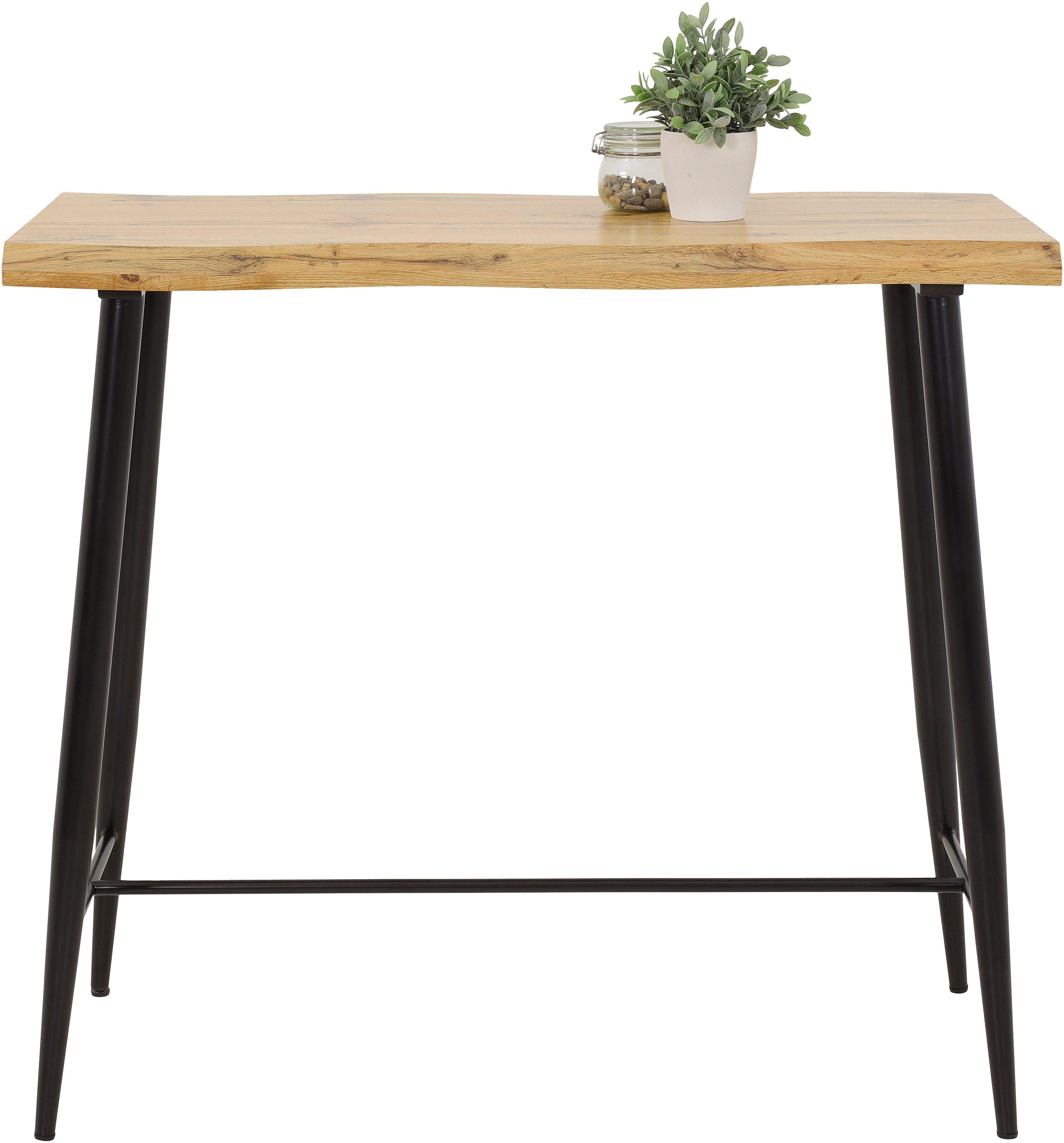 HELA Bartafel Gabi Boomstamtafel, 120 cm breed, Industrial design, wildeiken of grijs