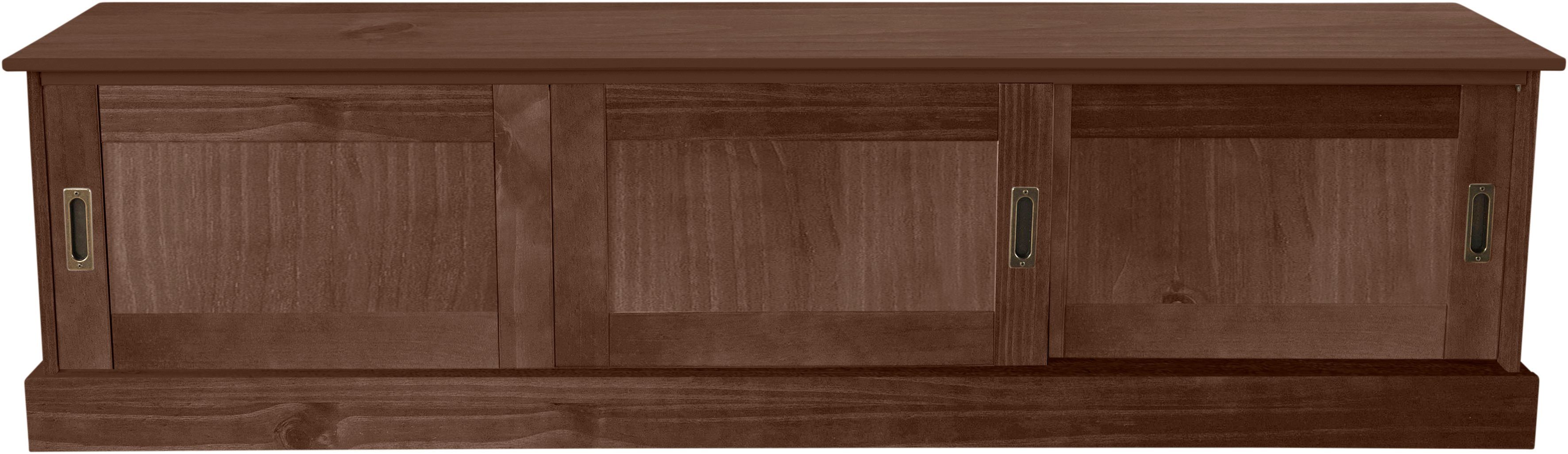 Home affaire Tv-meubel Schröder Commode met 3 schuifdeuren, van massief dennenhout