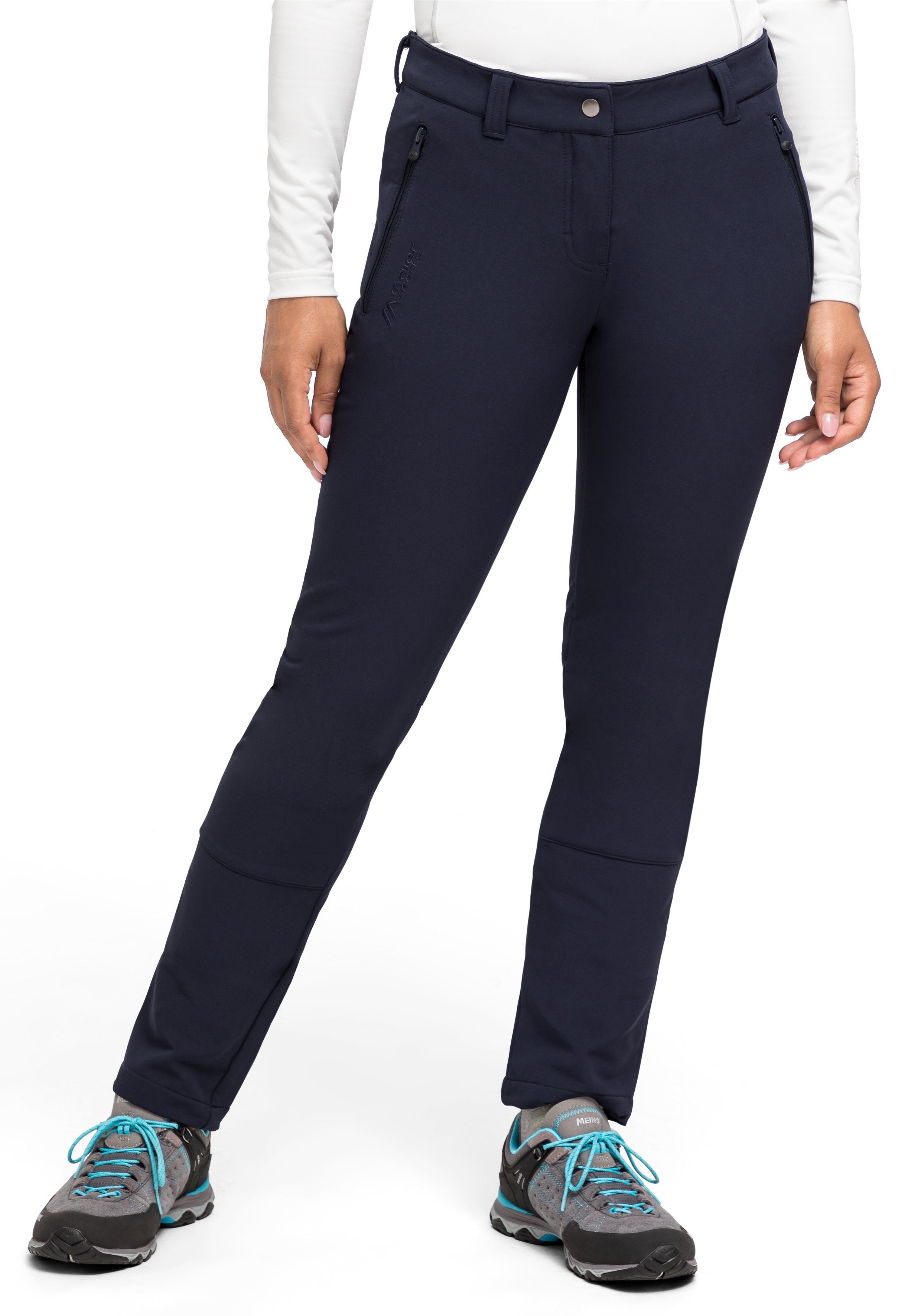 Maier Sports Functionele broek Helga slim warme dames outdoorbroek, robuuste wandelbroek, slim fit