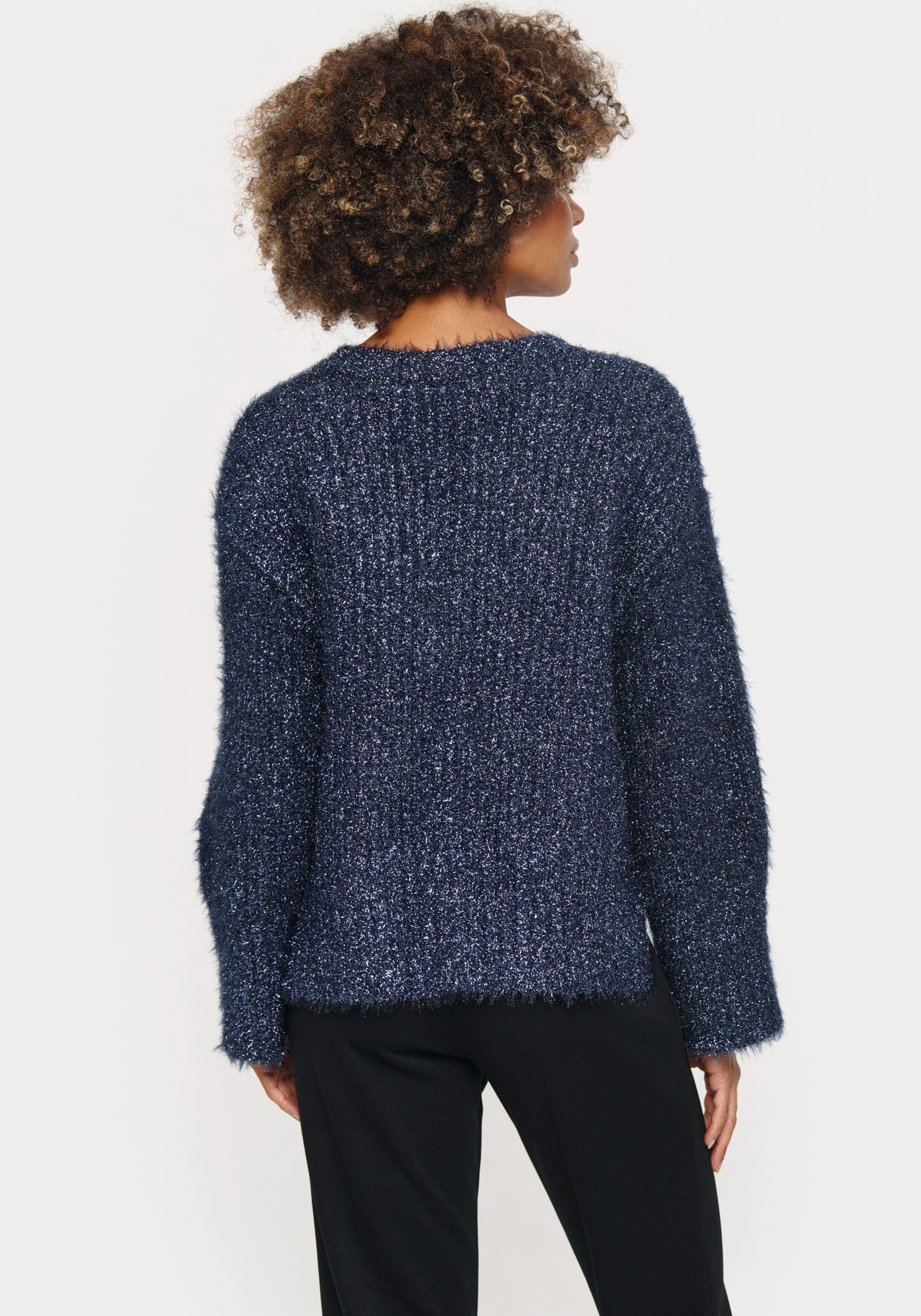 Saint Tropez Vest HalfaSZ Cardigan met glittereffect