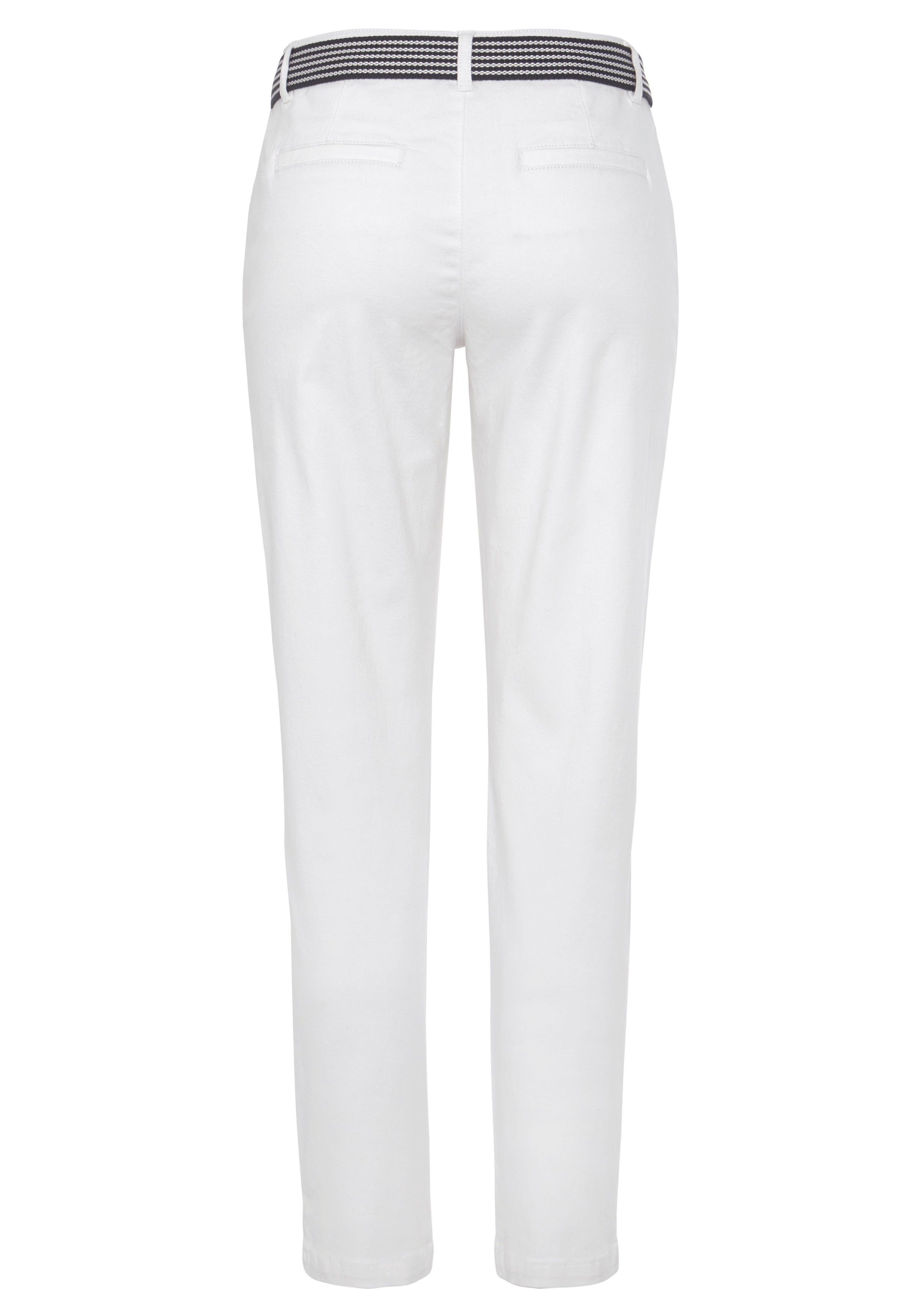 DELMAO Chino met bijpassende riem (set, 2-delig, Met gordel)