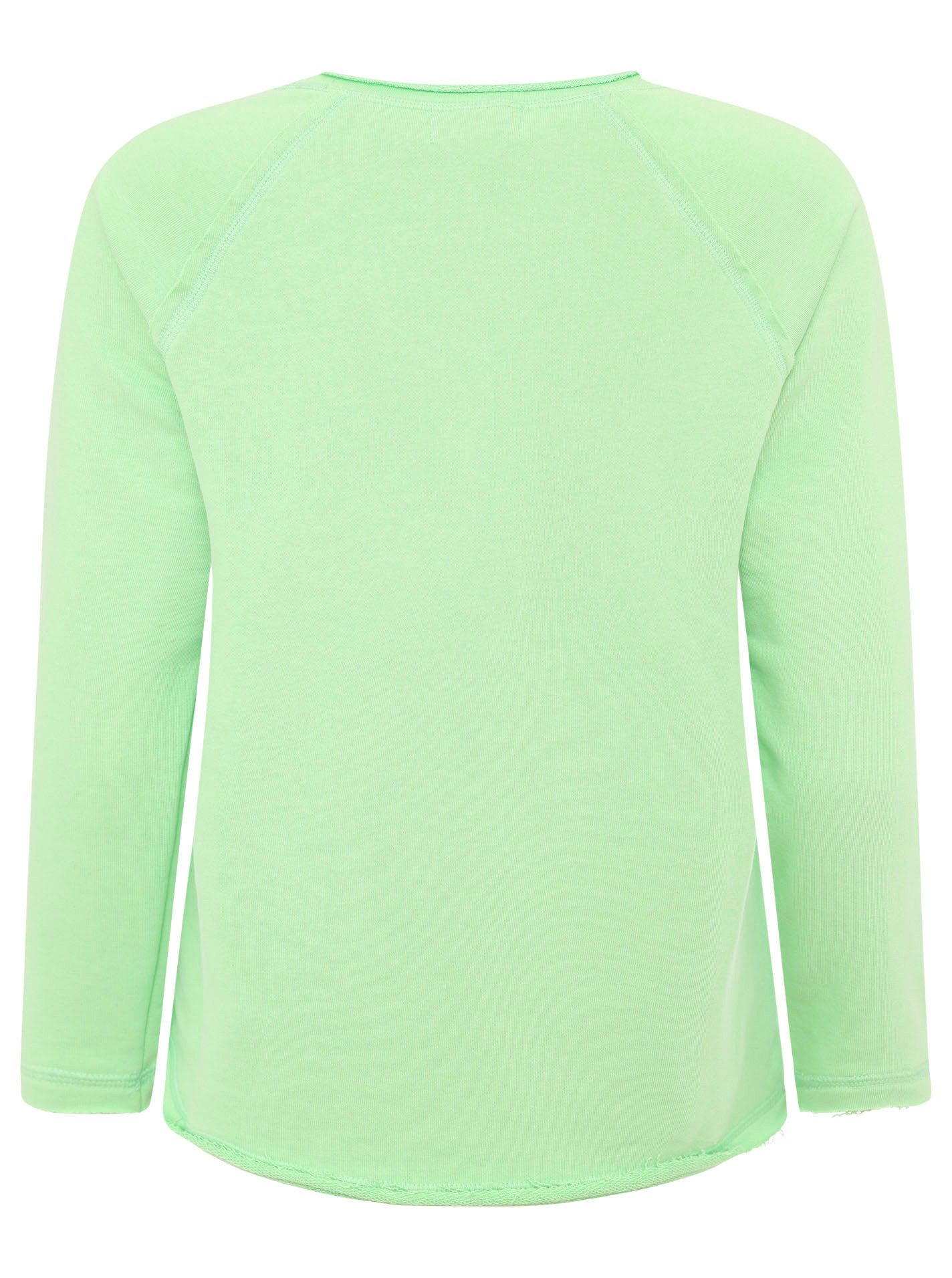 Zwillingsherz Sweatshirt Enjoy met used-look randen en borduursel