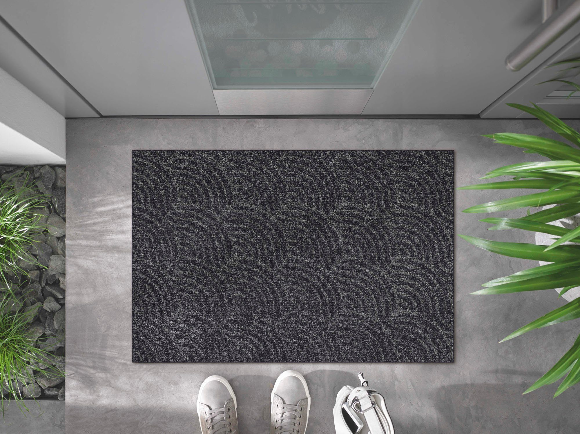 wash+dry by Kleen-Tex Vloerkleed Waves Geschikt voor binnen en buiten, wasbaar, woonkamer