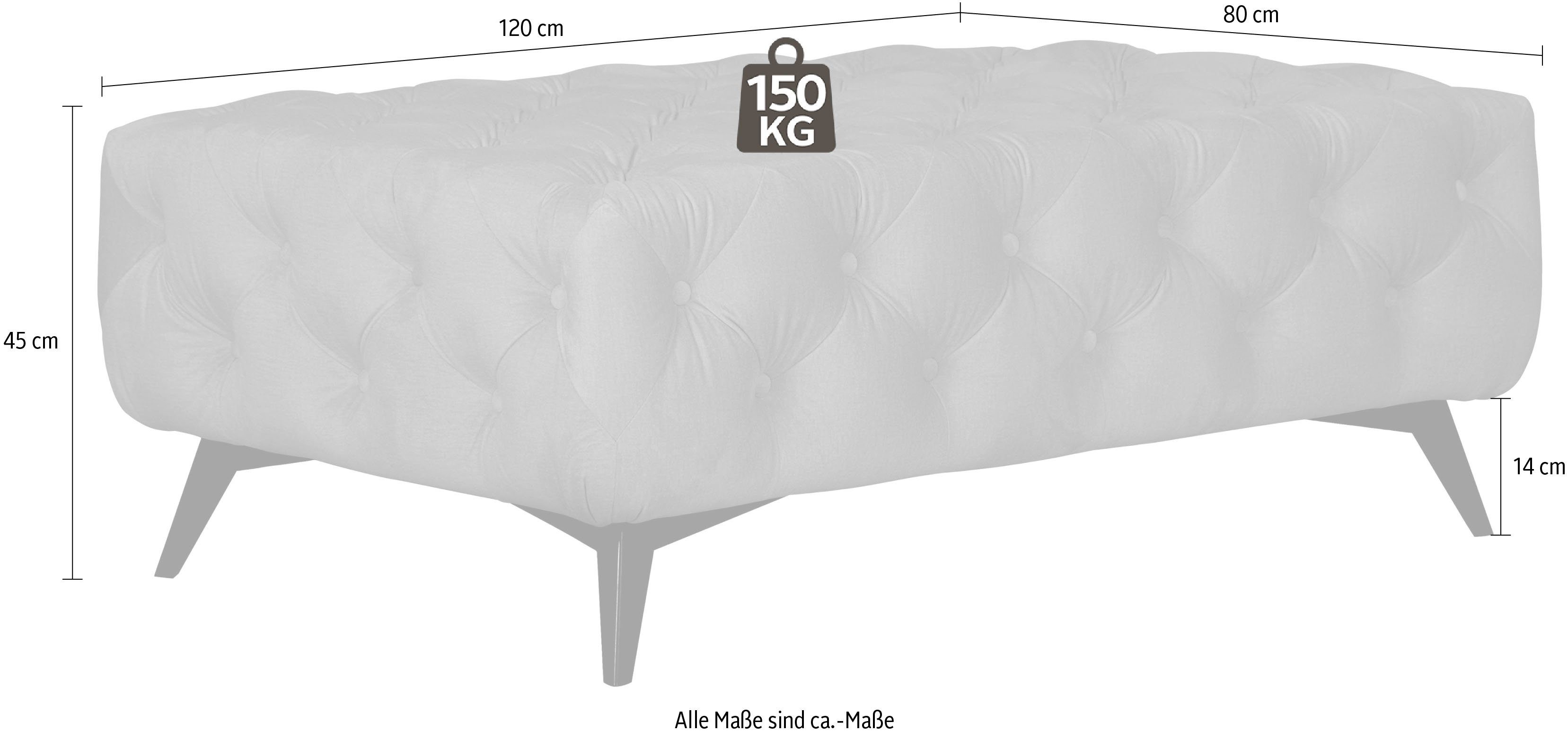 Leonique Hocker Amaury Chesterfield-look, breedte 120 cm, kleur van de poten ter keuze
