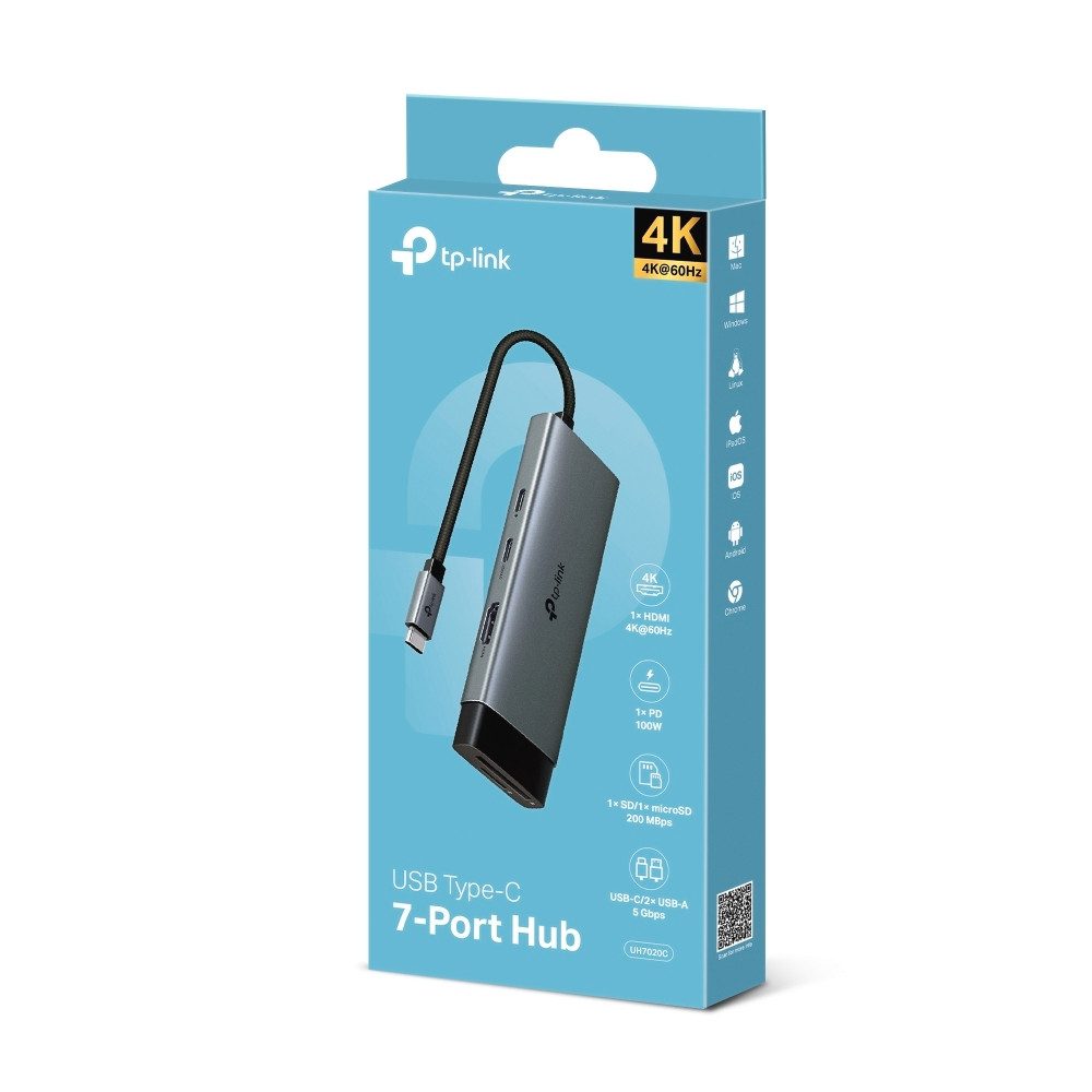 TP-Link Laptop-dockingstation UH7020C USB Type-C 7-in-1 Hub