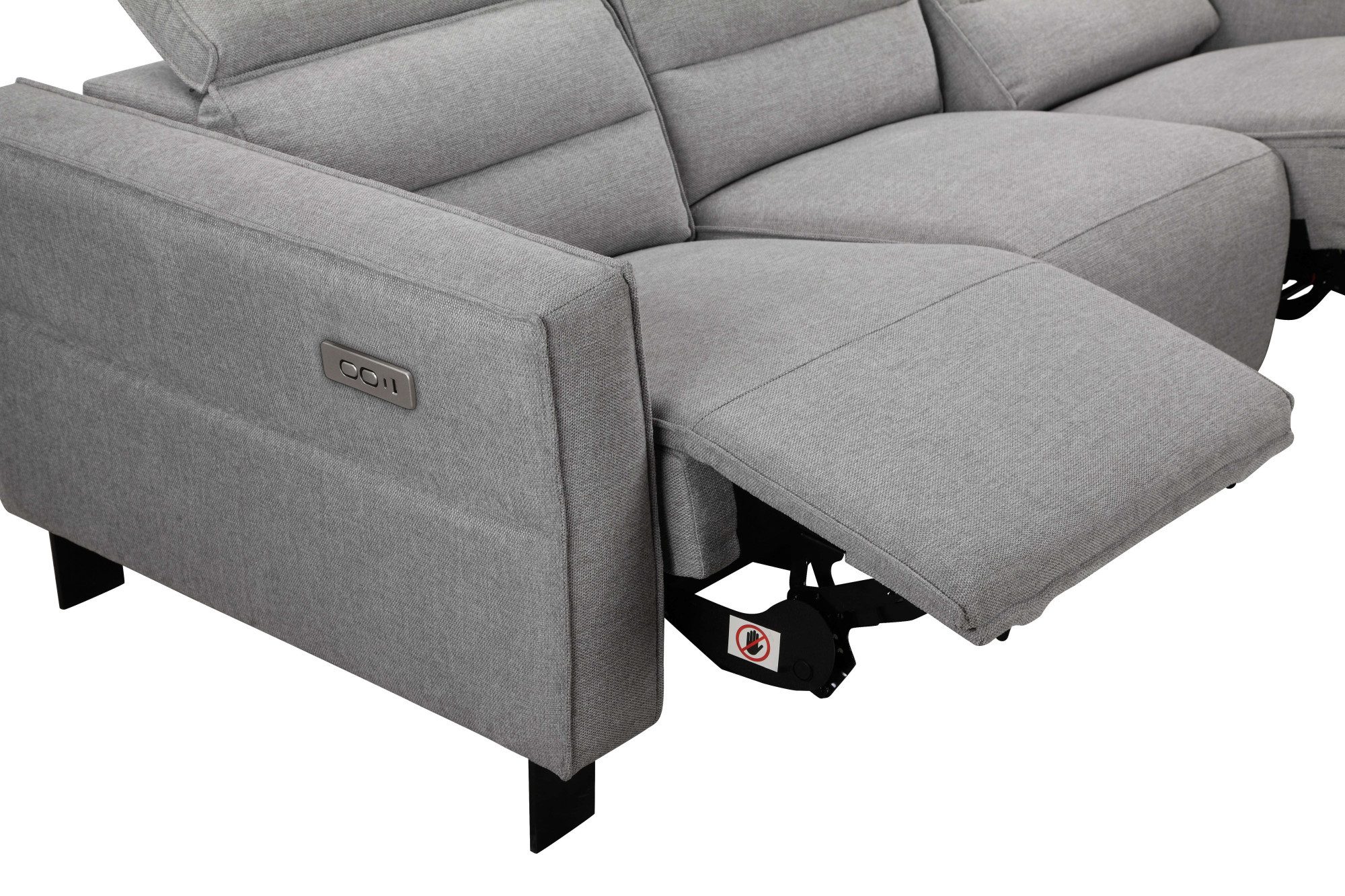 Places of Style 3-zitsbank Carpari, 224 cm, handmatige of elektrische relaxfunctie in 2 zitplaatsen