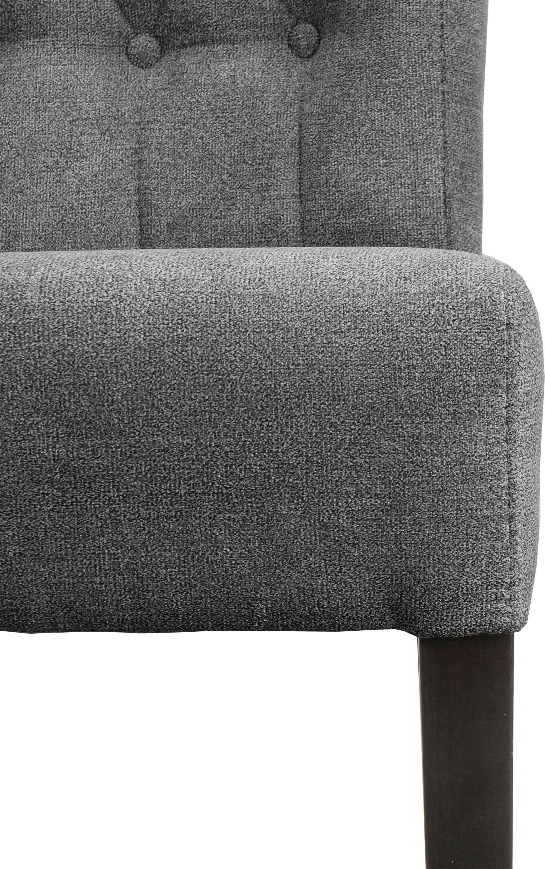 Home affaire Eetkamerstoel Queen BESTSELLER Gestoffeerde stoel met knoopdetails, set van 2, 4 of 6