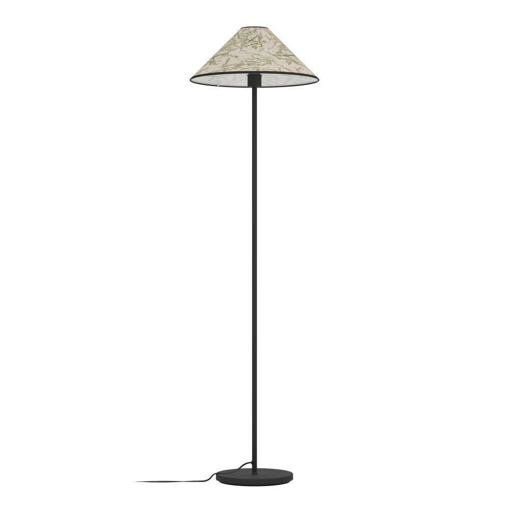 EGLO Staande lamp OXPARK Vloerlamp, vloerlamp, textiel met bamboe bladeren, woonkamer (1 stuk)