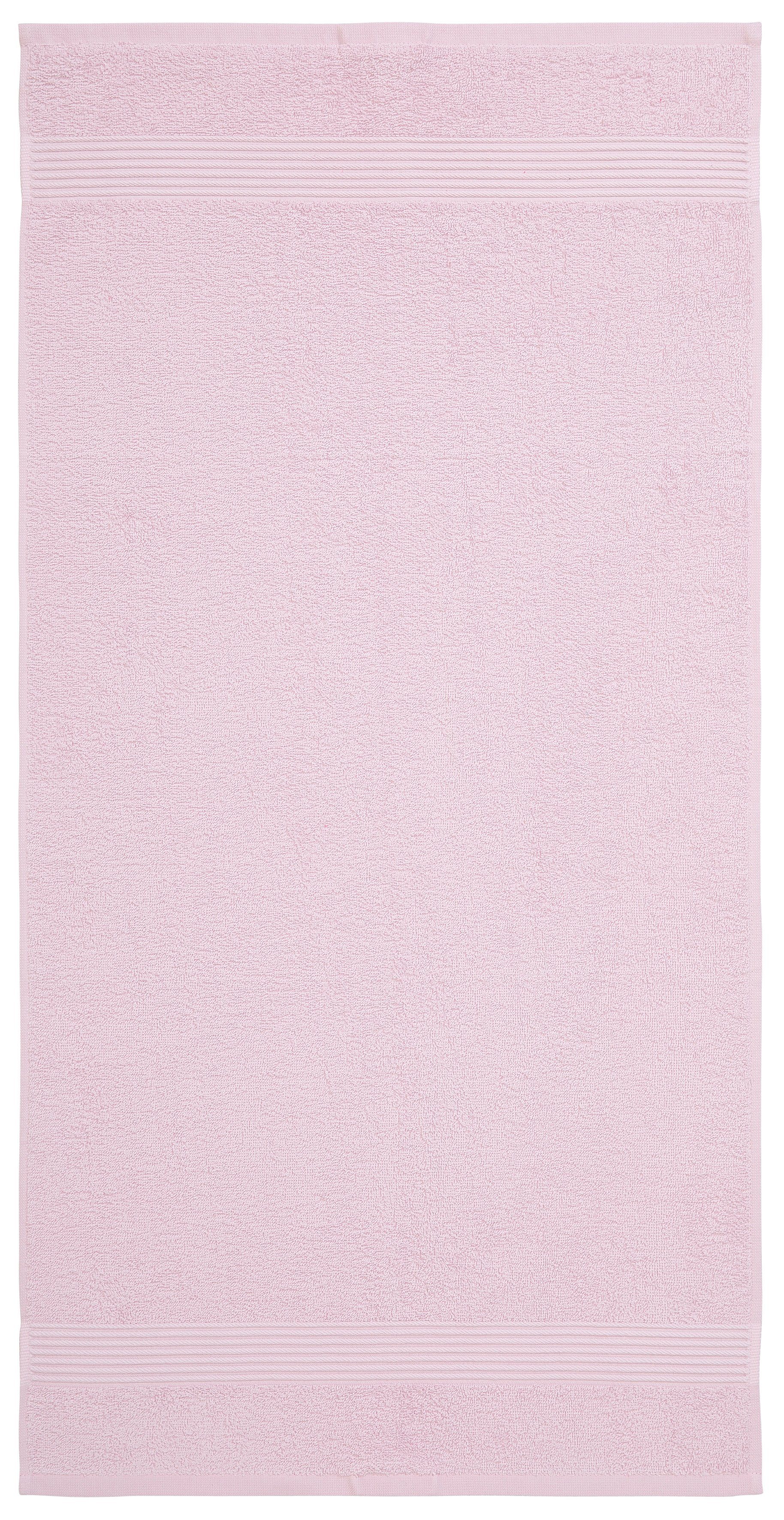 my home Handdoekenset Anna, 2 douchehanddoeken 70x140, 4 handdoeken 50x100 Handdoekset, gestreept randdessin, 100% katoen, tweekleurig (set, 6-delig)