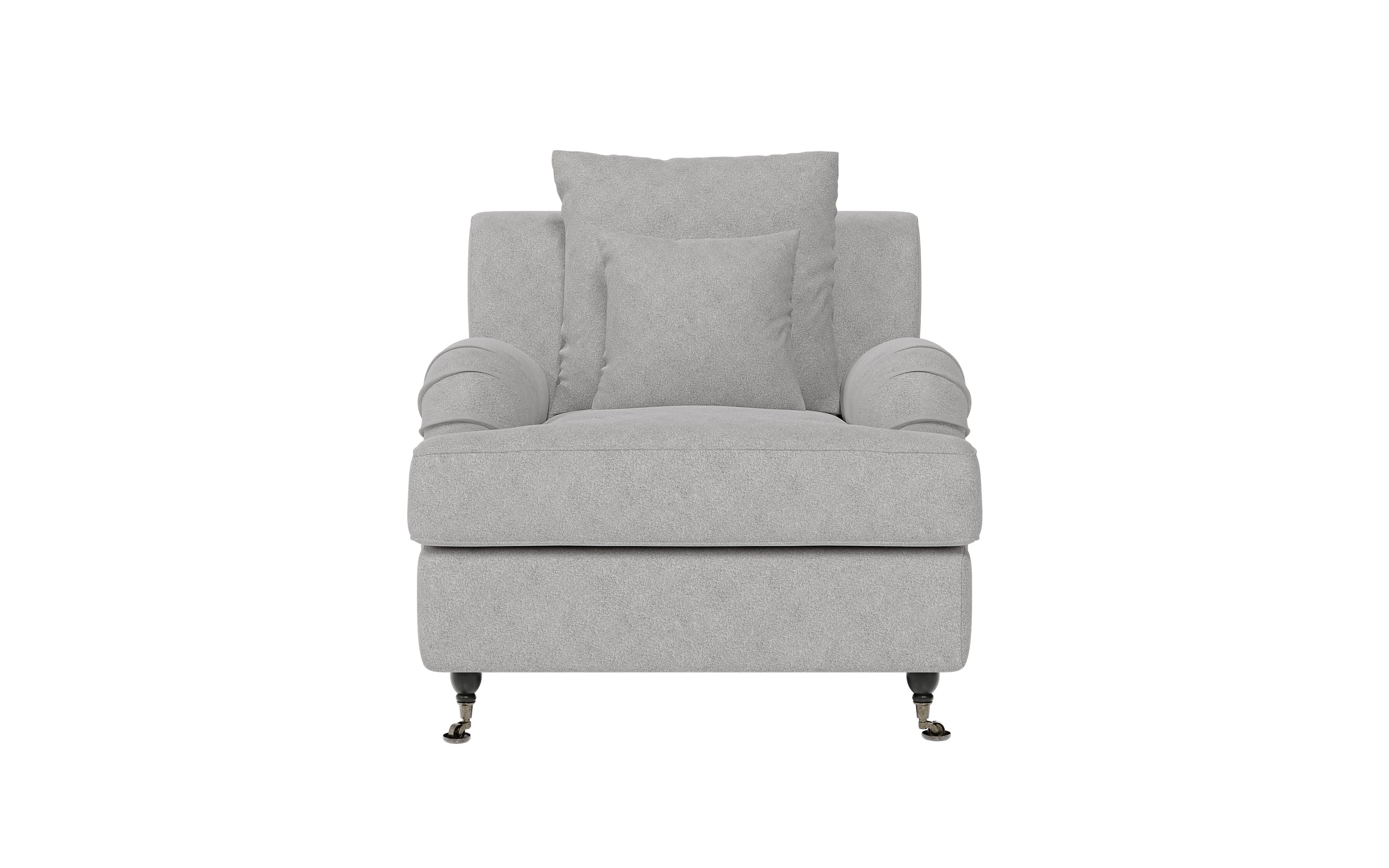 Guido Maria Kretschmer Home&Living Fauteuil NORIN twee soorten poten: voor - wieltjes, aan de achterkant - houten poten