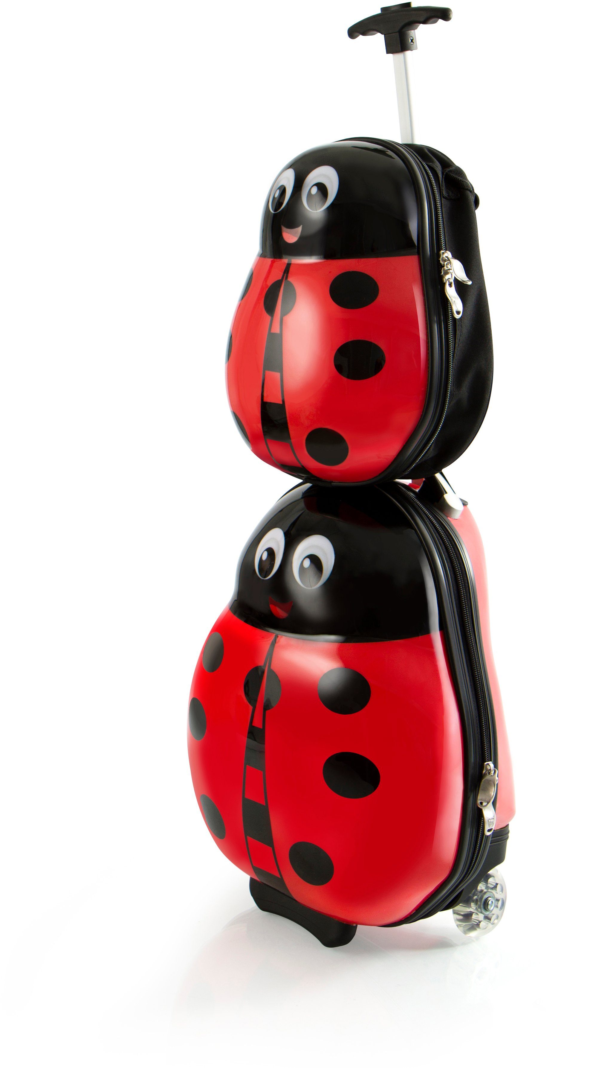 Heys Kinderkoffer Travel Tots, lieveheersbeestje Heys x Joachim Llambi kindertrolley kinder reisbagage (set, 2 stuks)