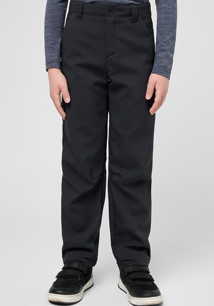 Jack Wolfskin Fourwinds Pants Kids Softshellbroek Kinderen 104 granite black granite black