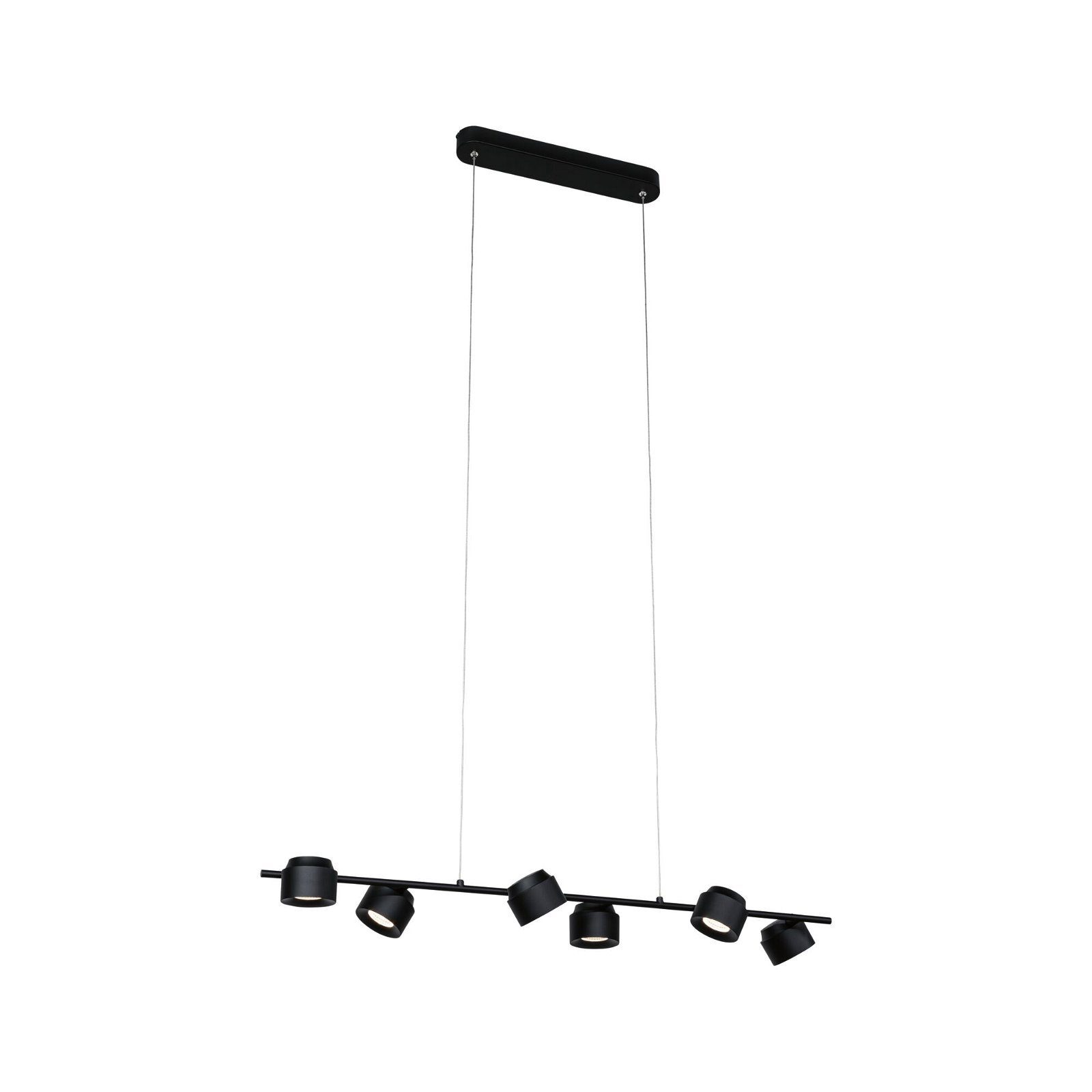 Paulmann Led-hanglamp Puric Pane Smart Home Zigbee 6x6W Zwart/Grijs 230V Kunststof/Metaal (1 stuk)