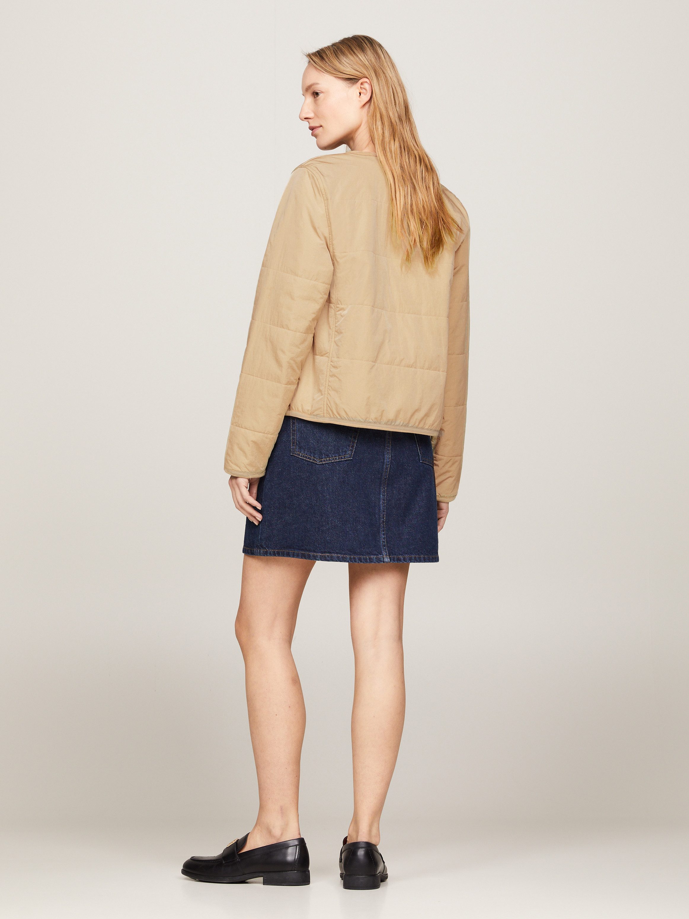 Tommy Hilfiger Gewatteerde jas JERSEY LINED JACKET met tommy jeans-merklabel