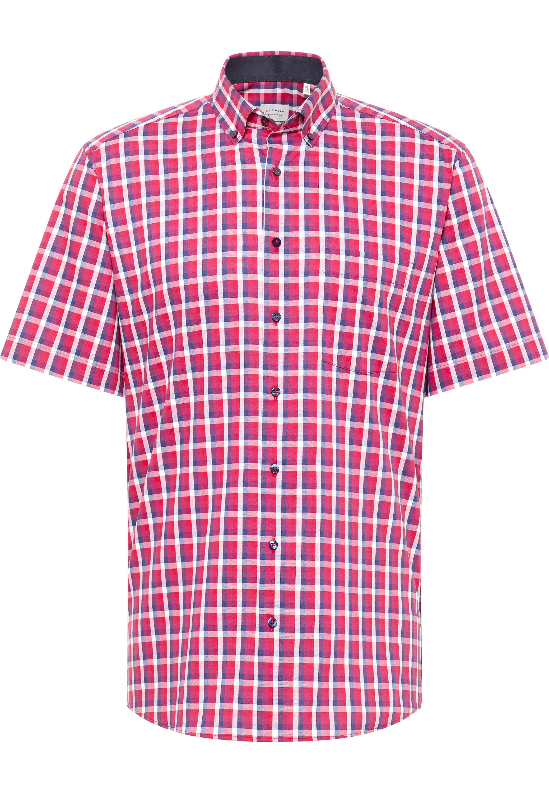 Eterna Overhemd met korte mouwen MODERN FIT NON IRON (strijkvrij)