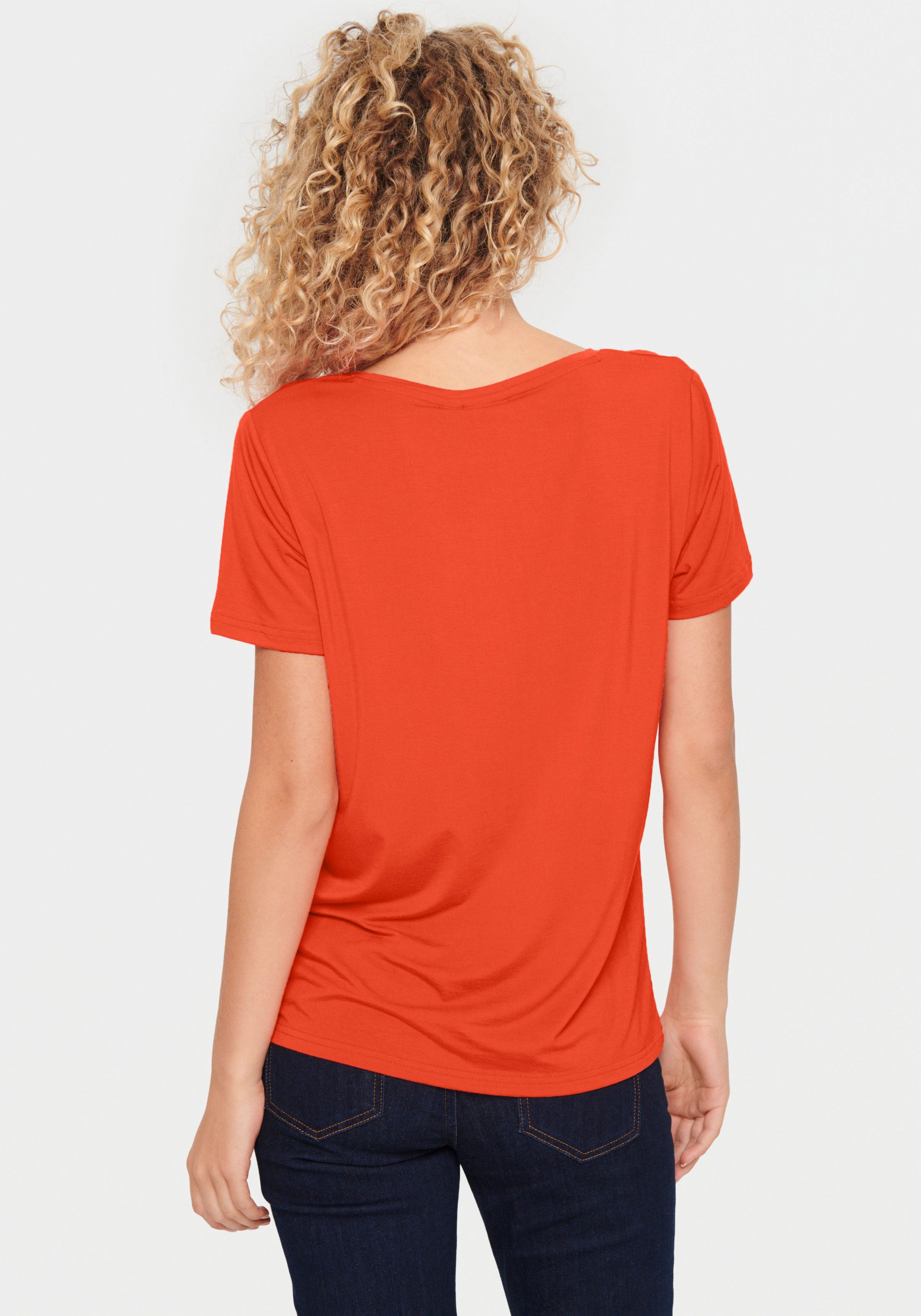 Saint Tropez Shirt met korte mouwen AdeliaSZ V-N T-Shirt