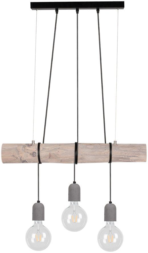 spot light hanglamp trabo concrete hanglamp, houten balk van massief grenenhout, hout grijs gebeitst grijs